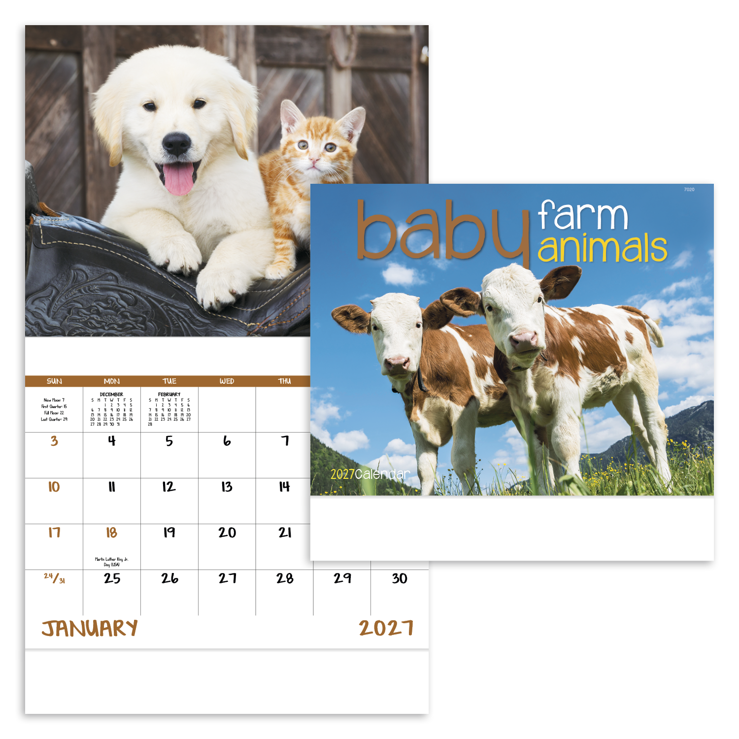 Baby Farm Animals - Stapled Calendar