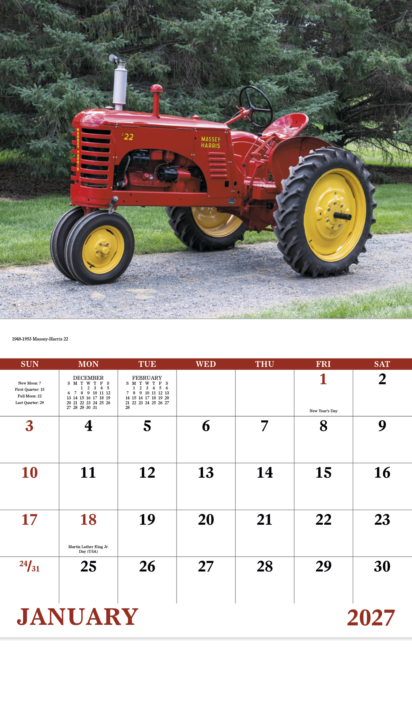 Classic Tractor - Stapled Calendar