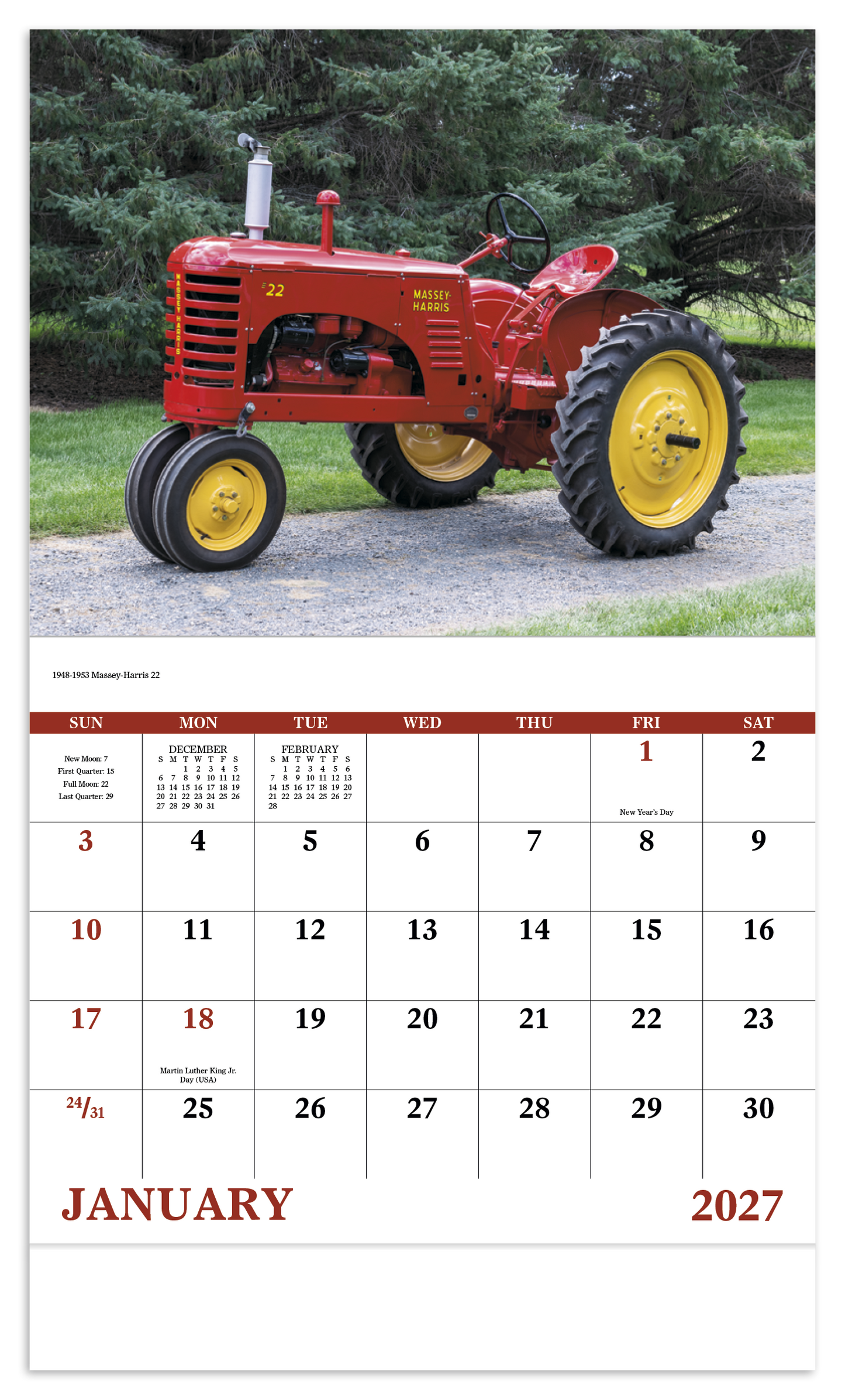 Classic Tractor - Stapled Calendar
