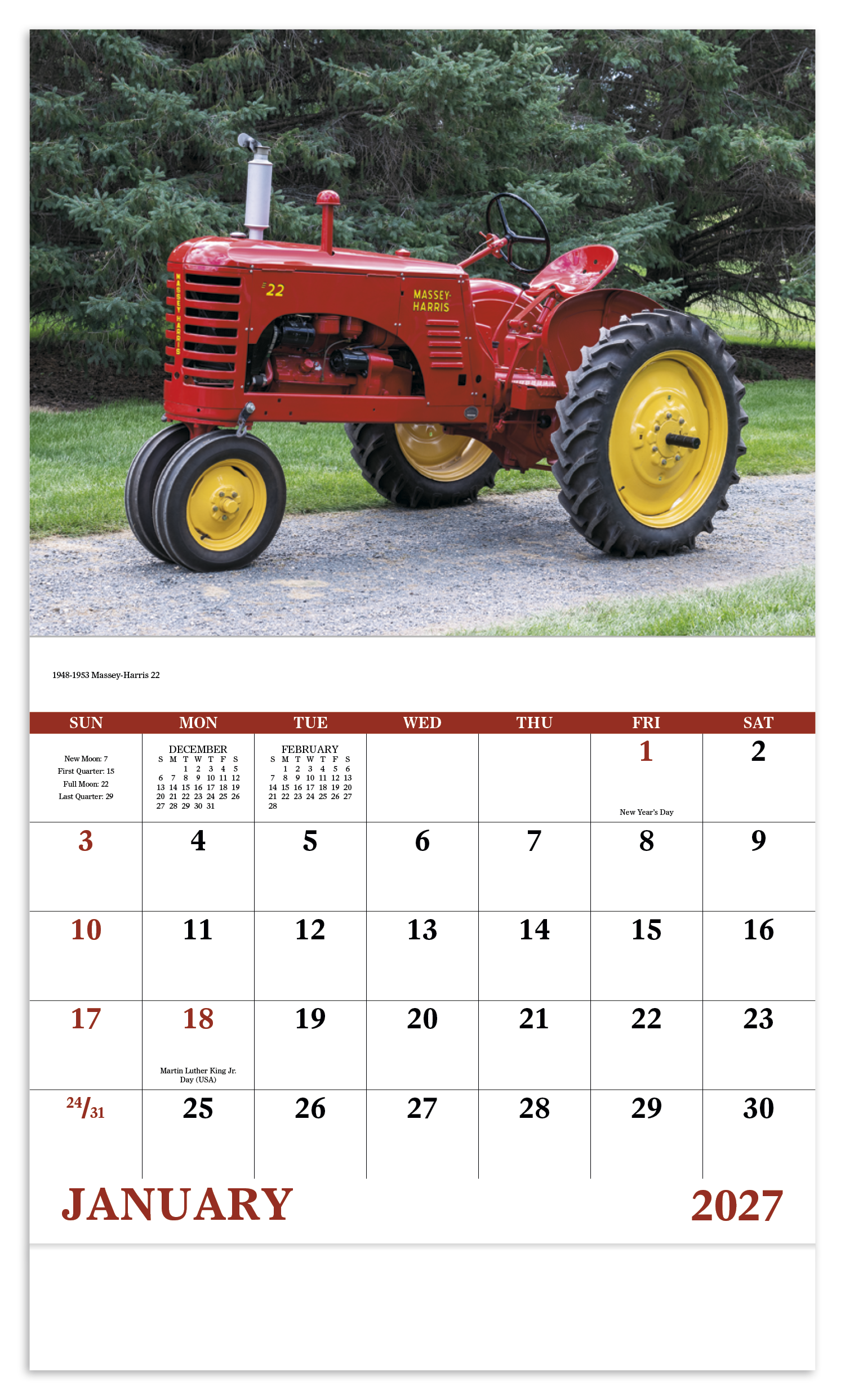 Classic Tractor - Stapled Calendar