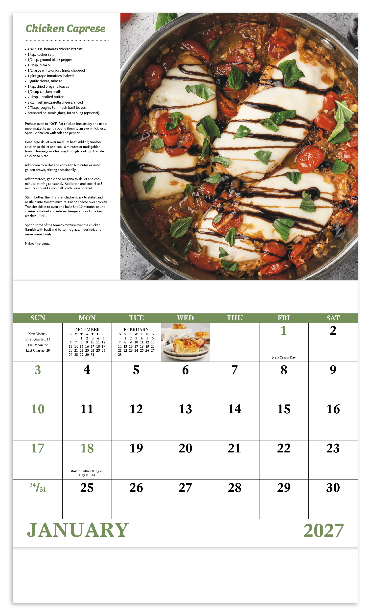 Delicious Dining - Stapled Calendar