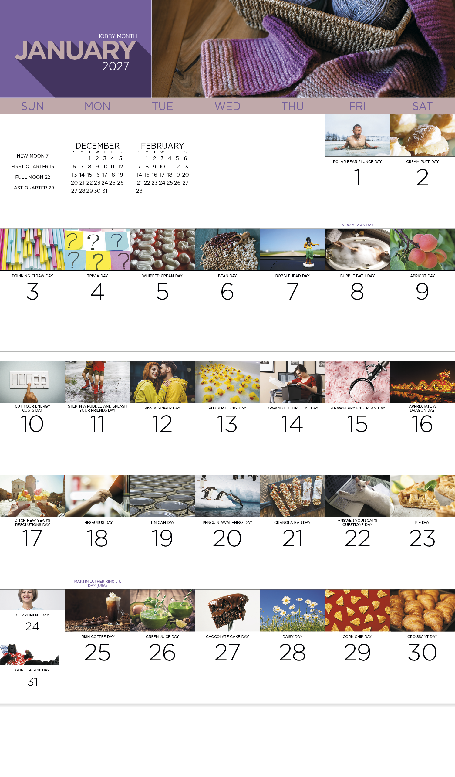 National Day - Stapled Calendar