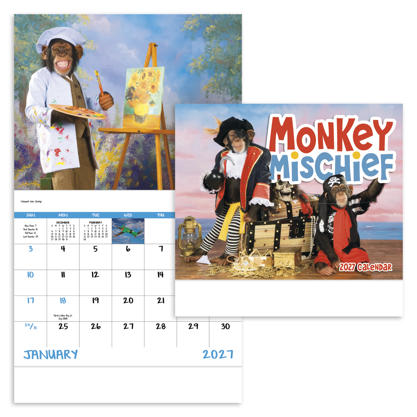 Monkey Mischief - Stapled Calendar