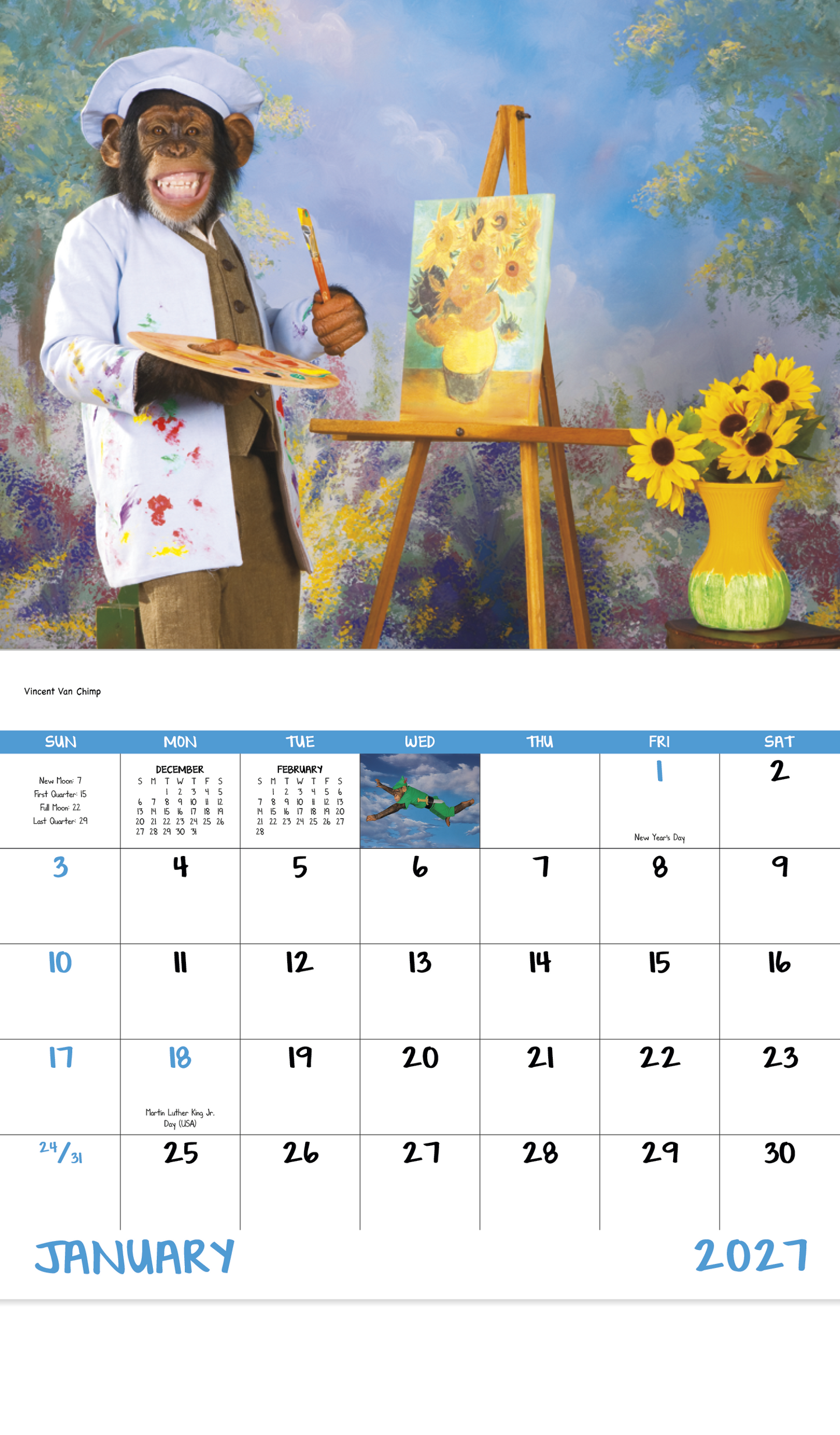 Monkey Mischief - Stapled Calendar