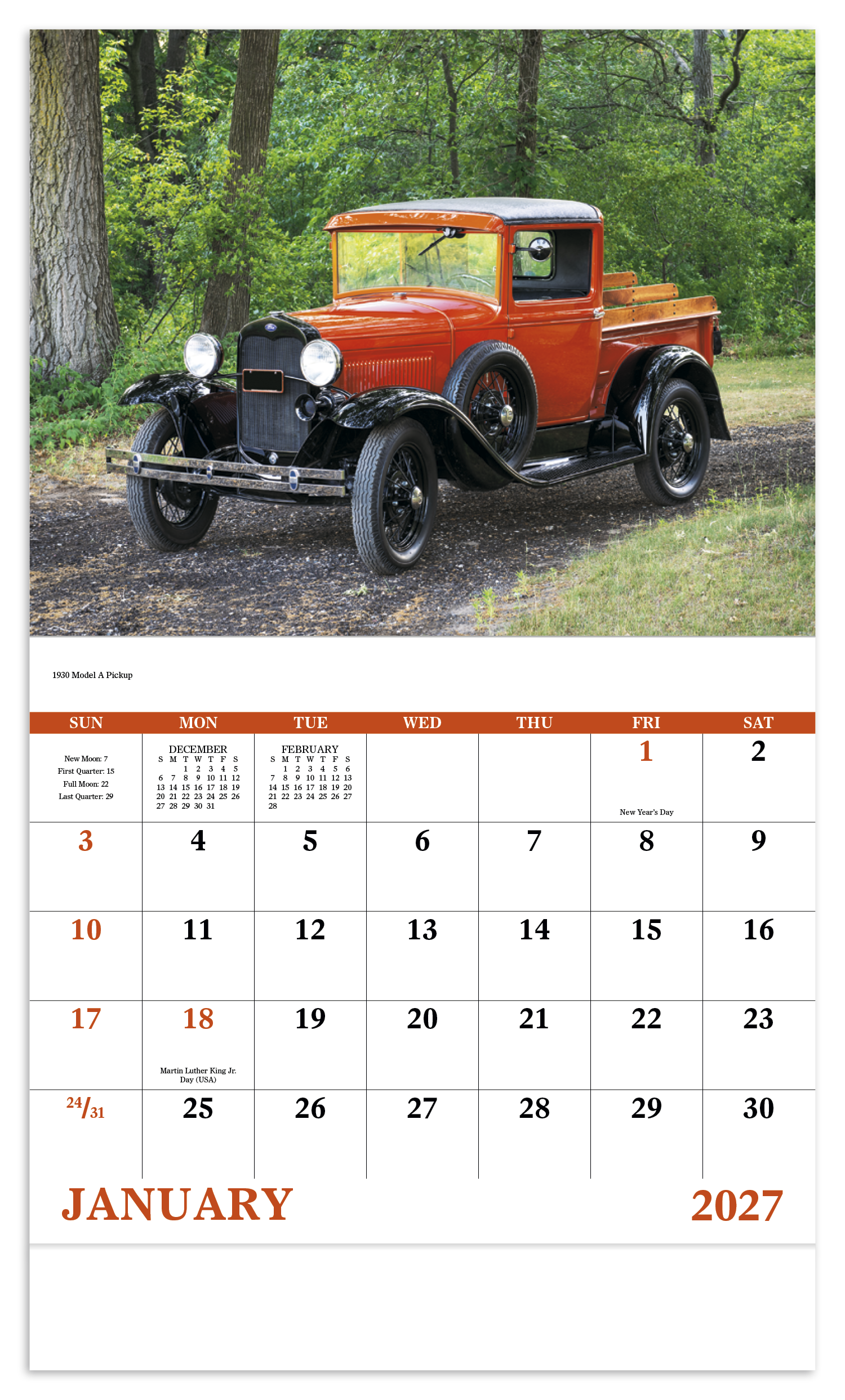 Treasured Trucks - Stapled Calendar