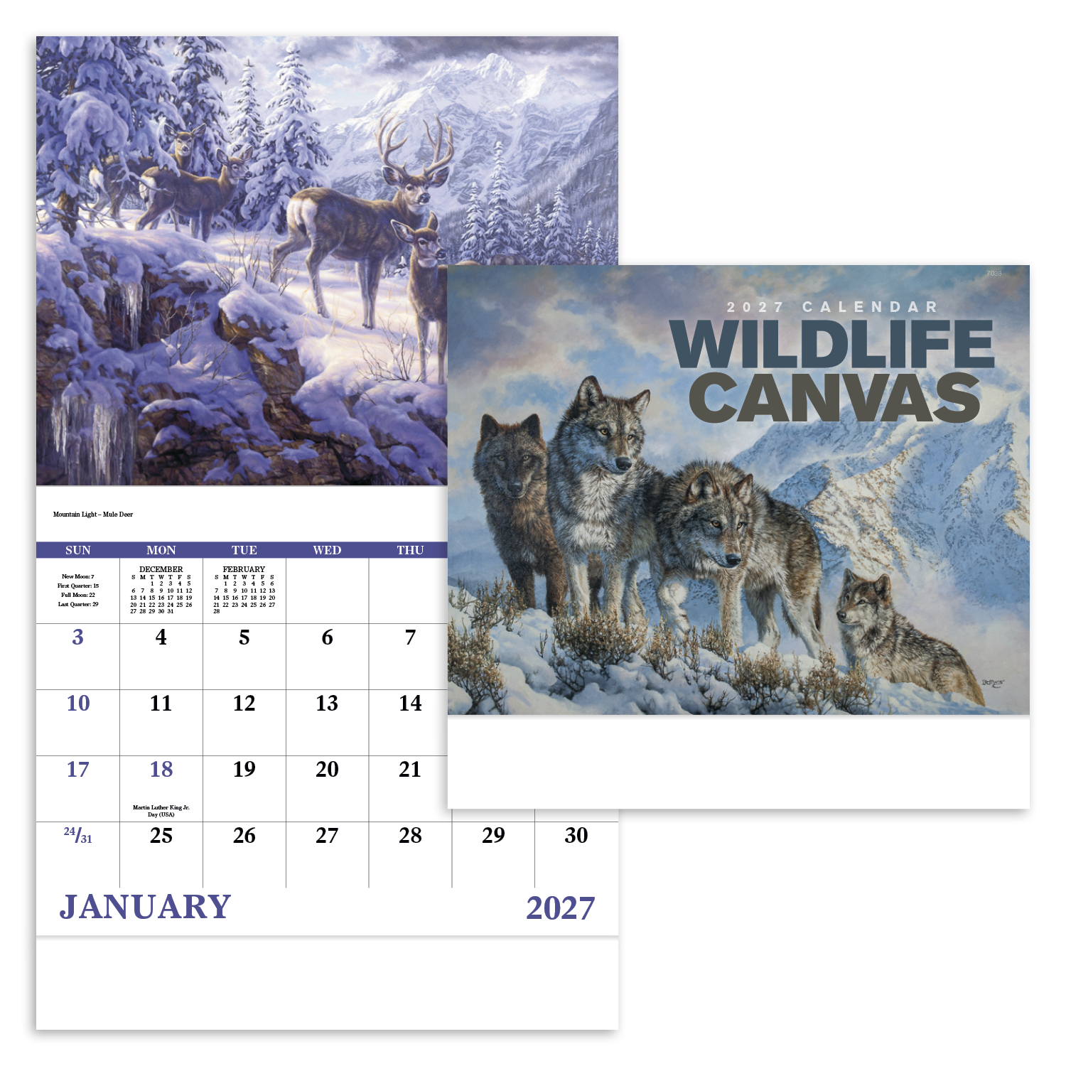 Wildlife Canvas - Stapled Calendar