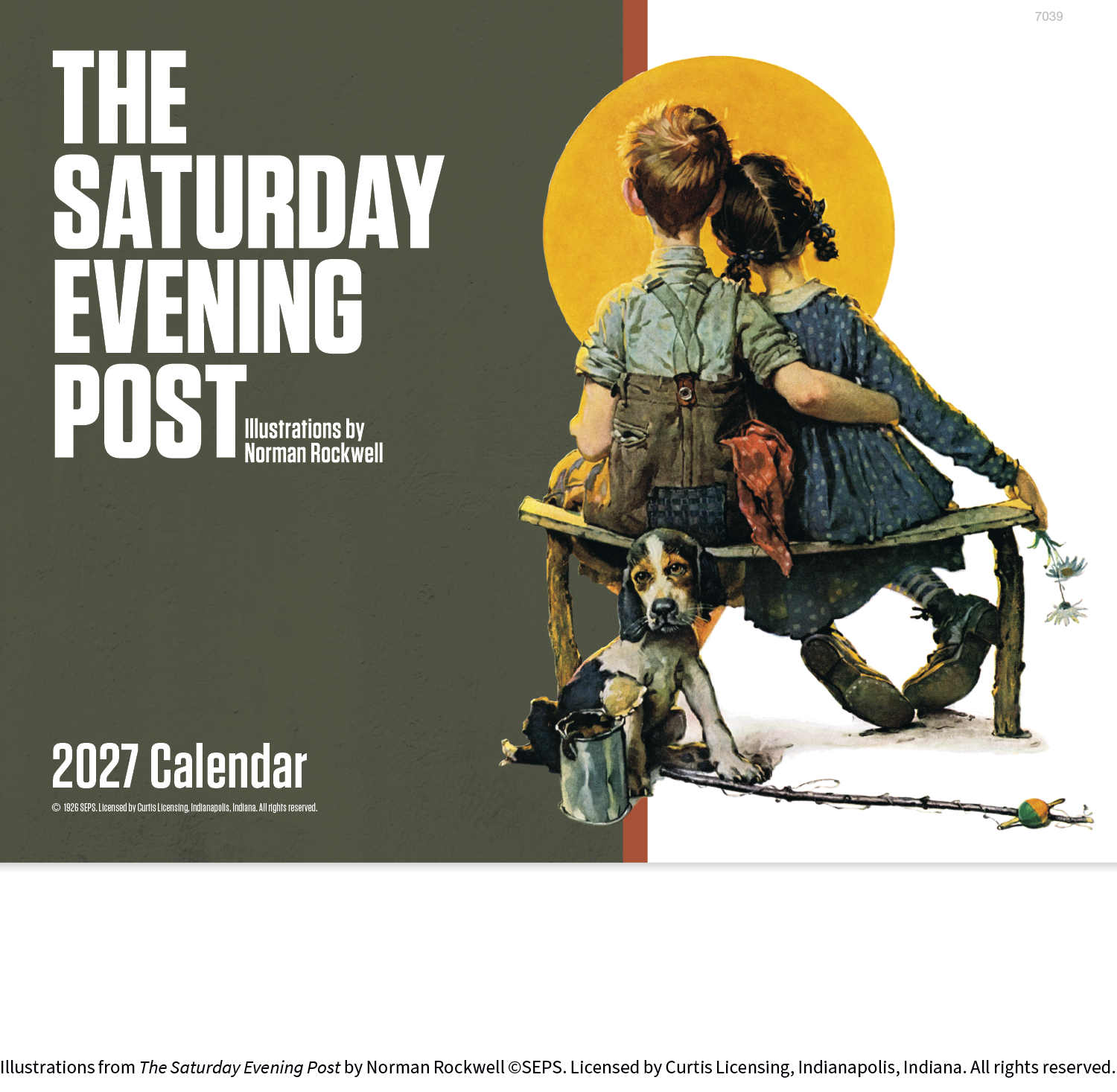 The Saturday Evening Post Illustrations by Norman Rockwell – Stapled Calendar