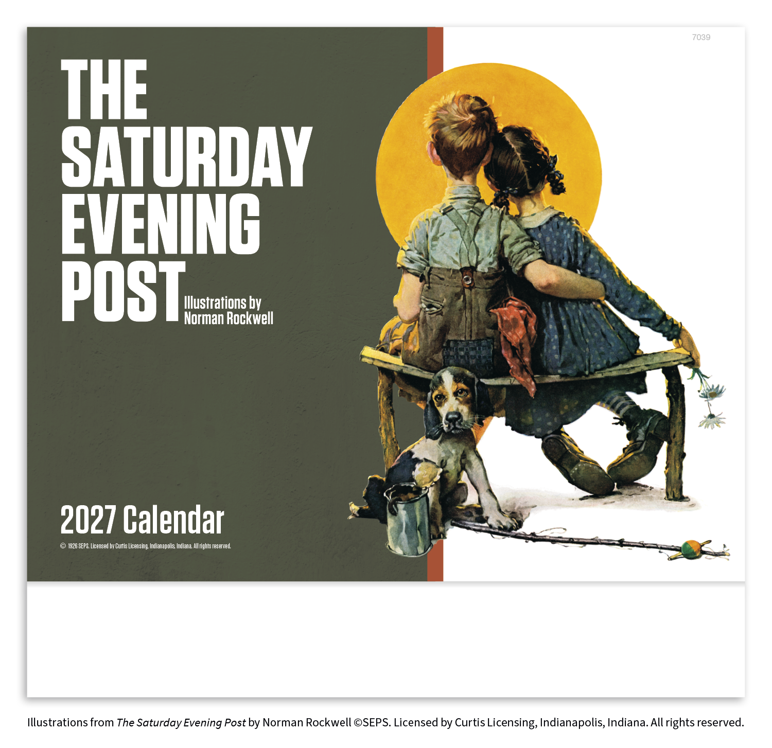 The Saturday Evening Post Illustrations by Norman Rockwell – Stapled Calendar