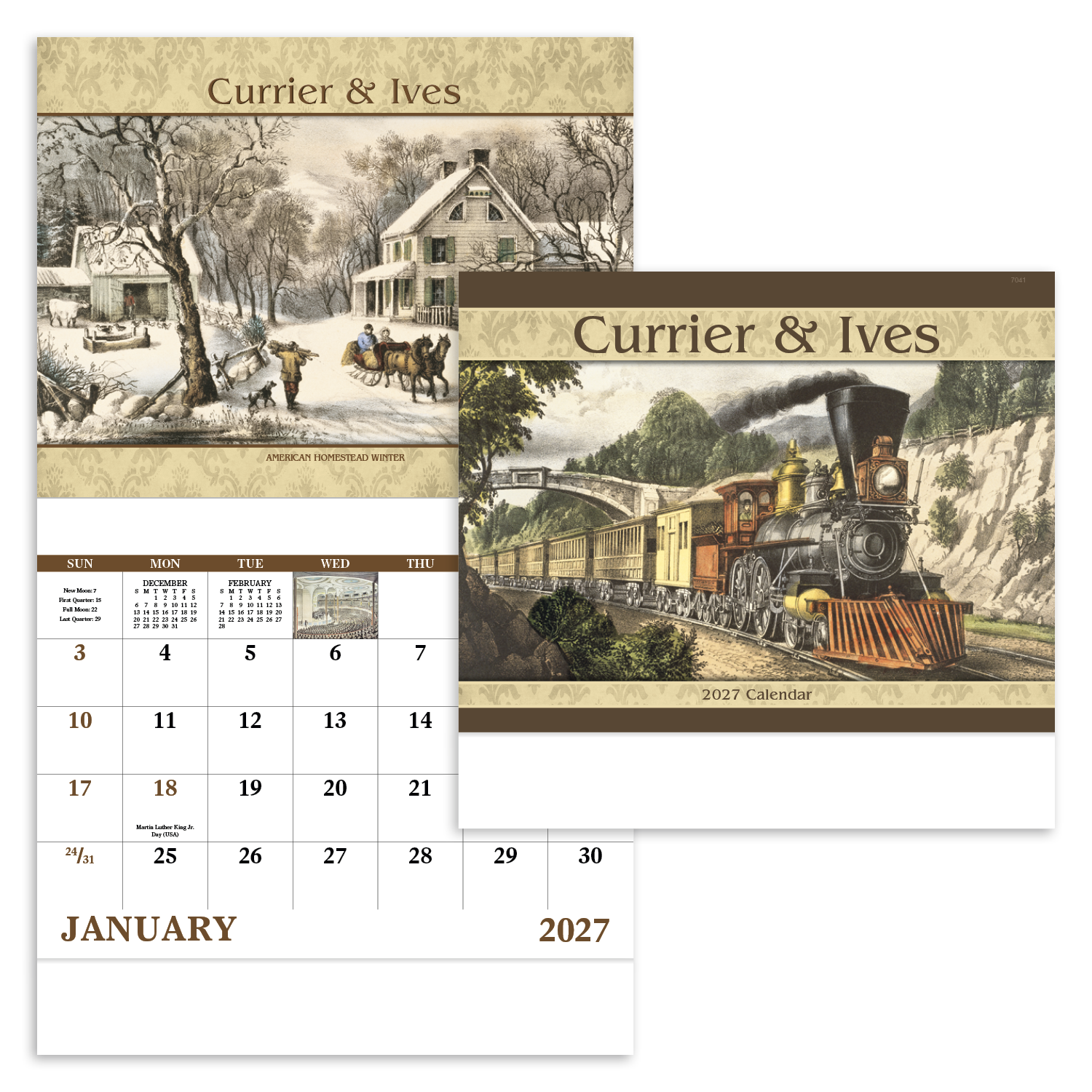 Currier & Ives - Stapled Calendar