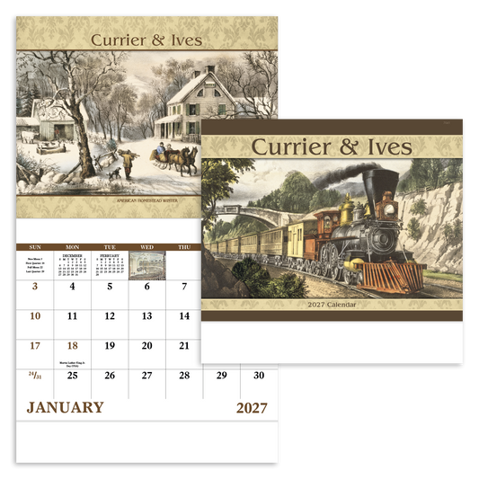 Custom logo Currier & Ives - Stapled Calendar