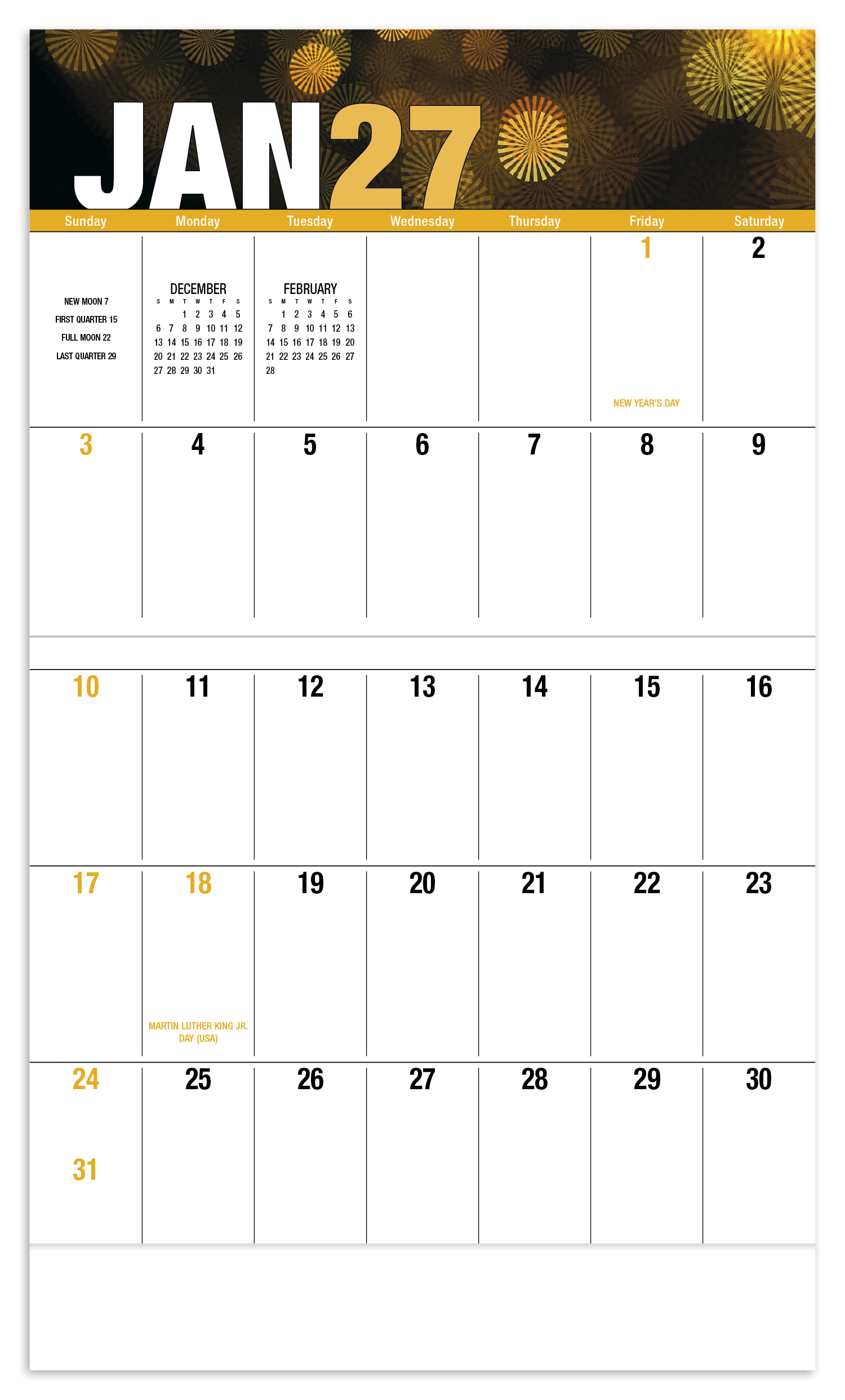 Seasonal Expressions Big Block - Stapled Calendar
