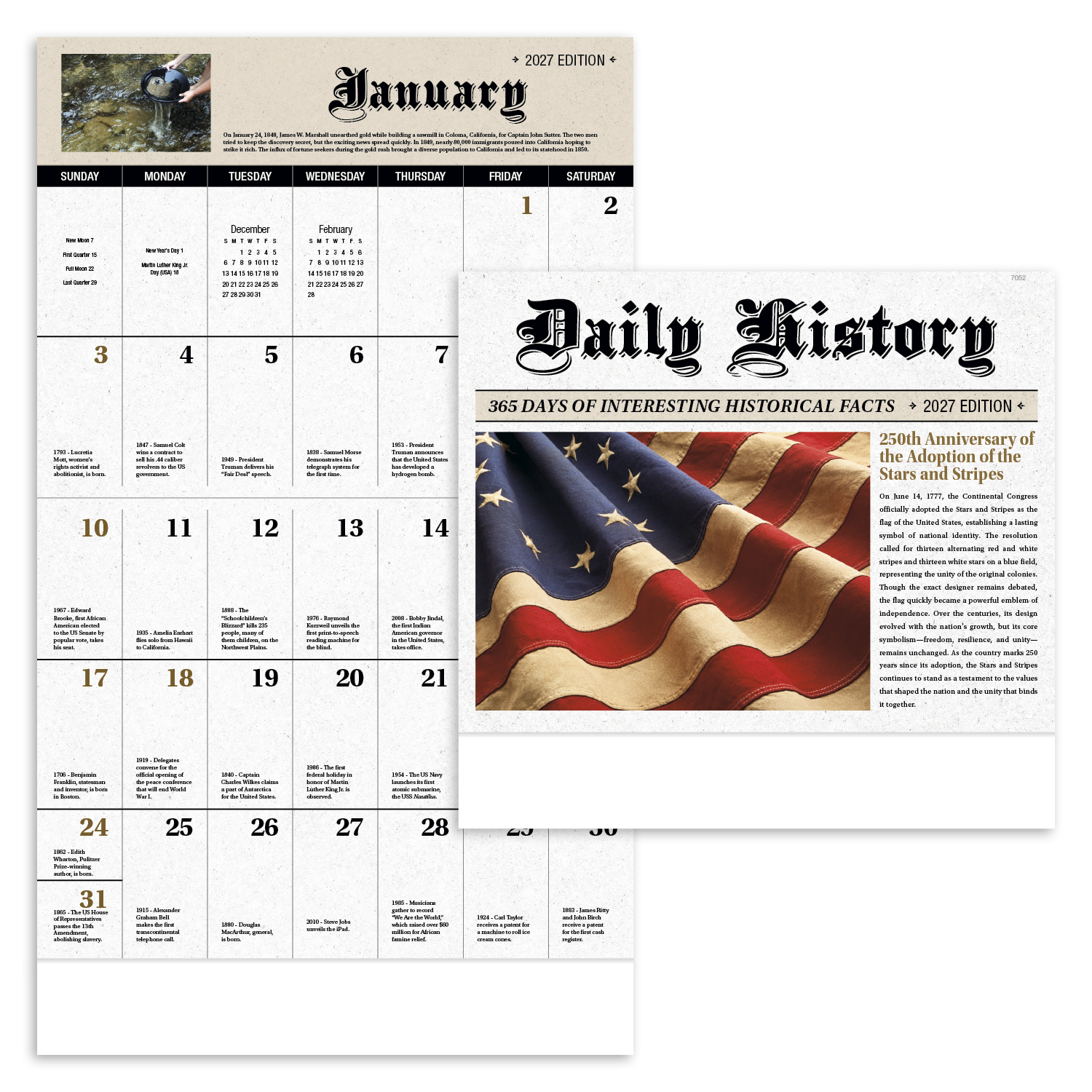 Daily History - Stapled Calendar