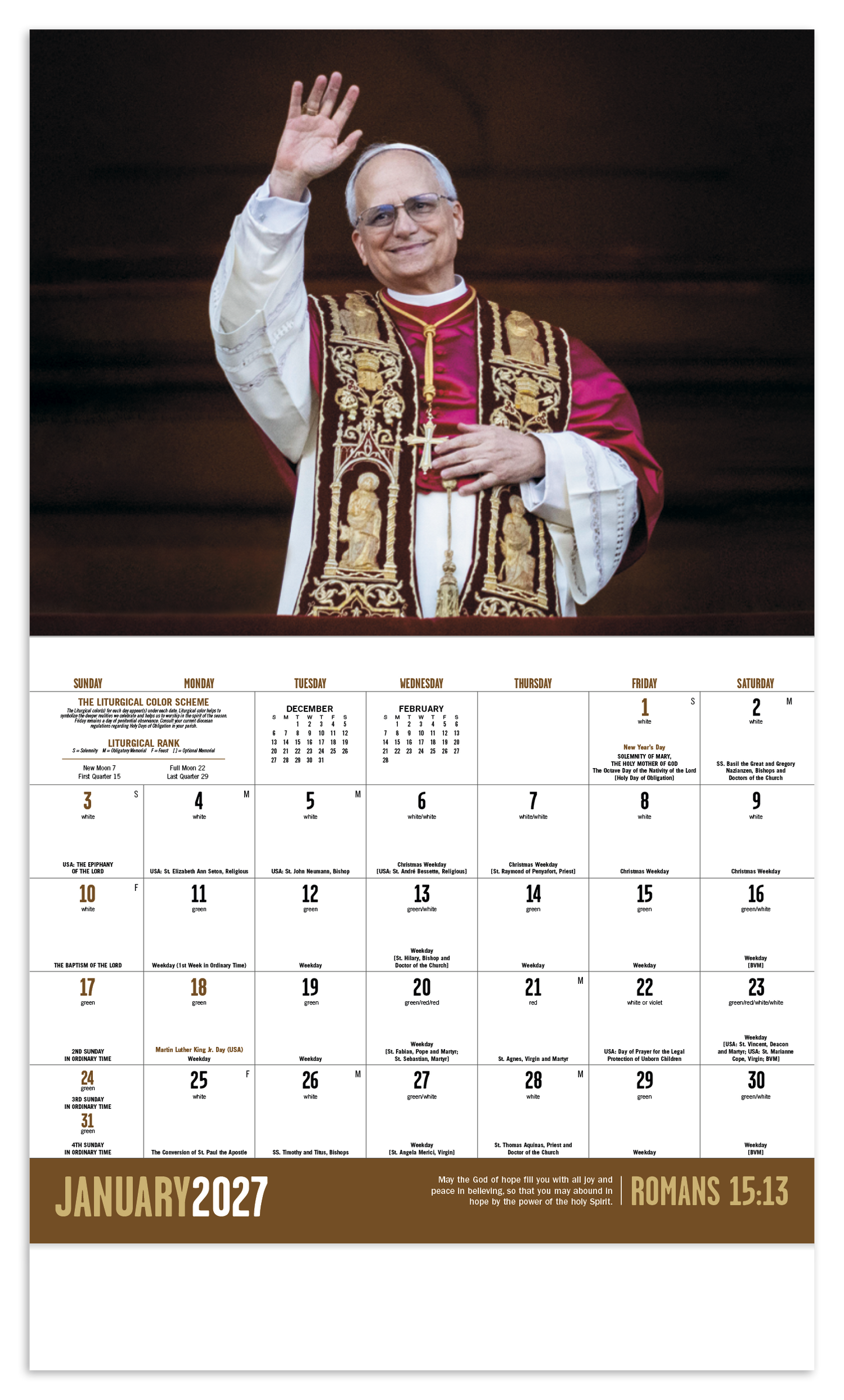 Catholic Spirit - Stapled Calendar