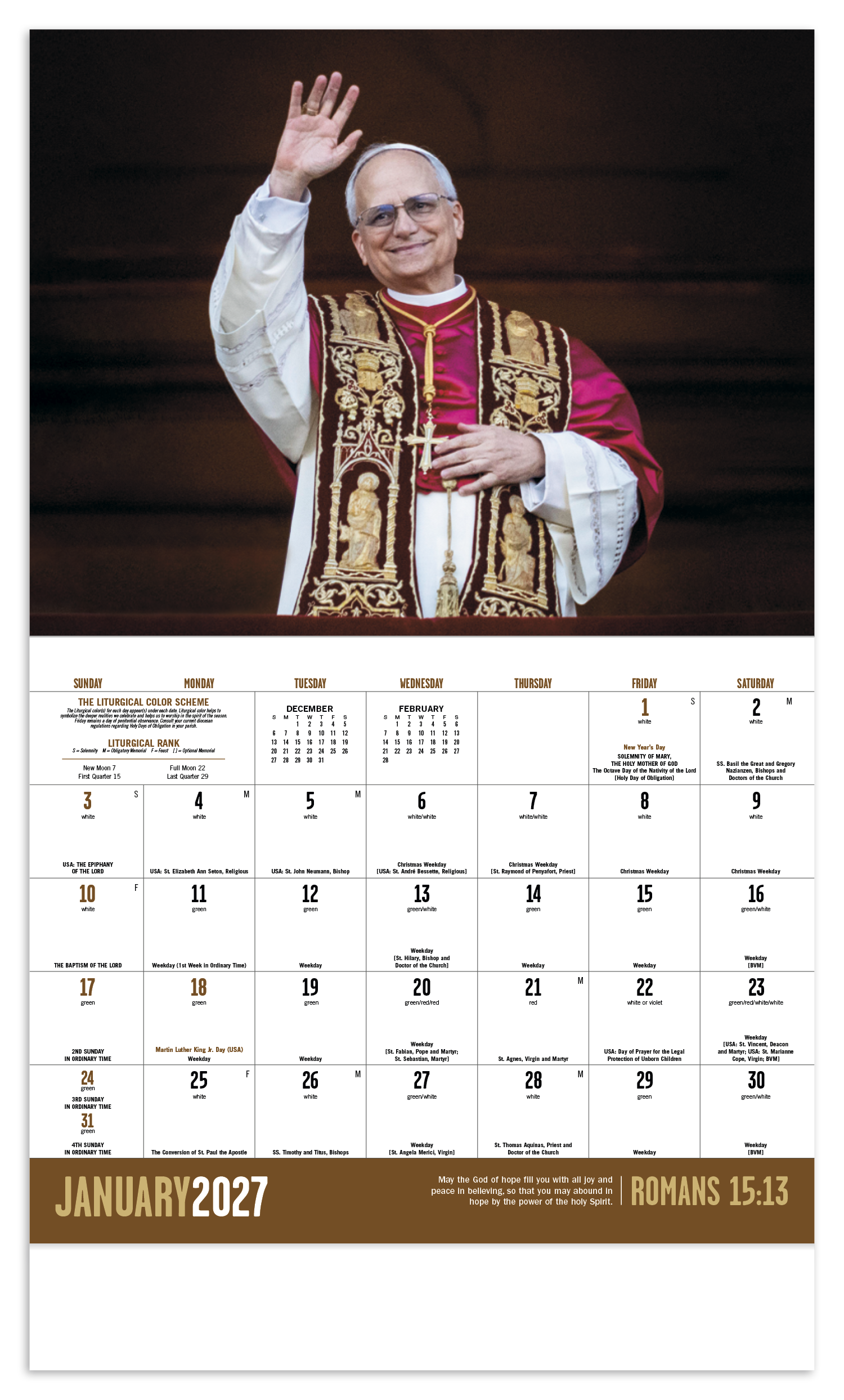 Catholic Spirit - Stapled Calendar