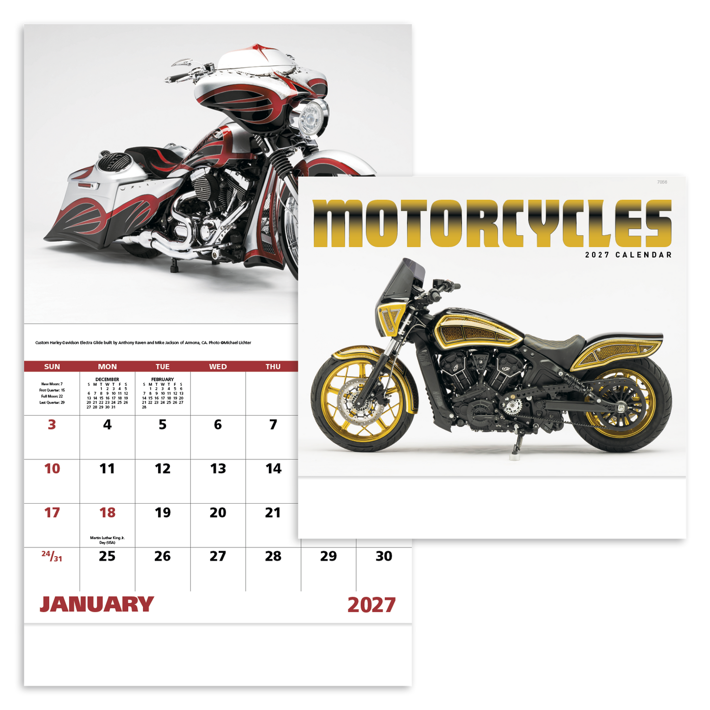 Motorcycles - Stapled Calendar