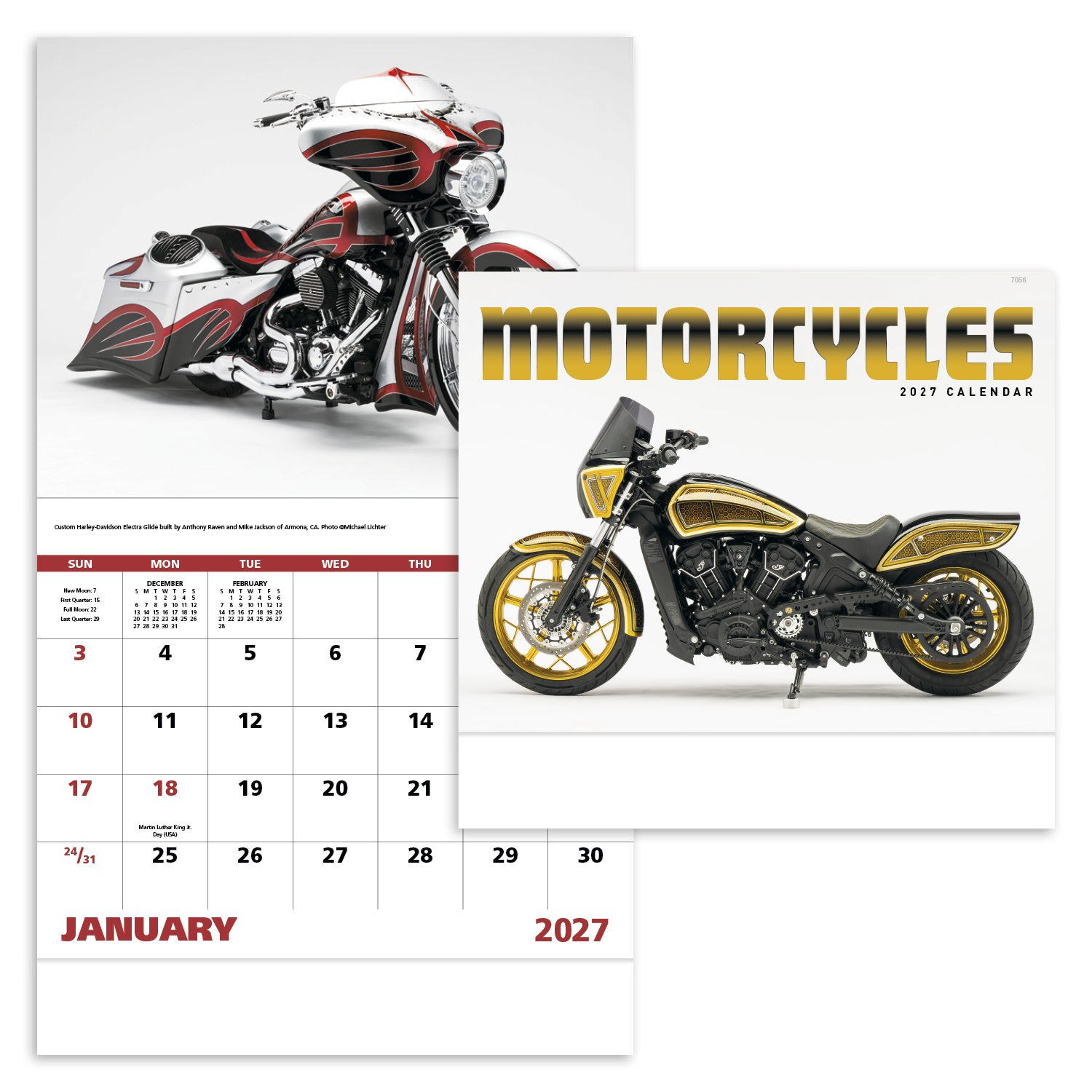 Motorcycles - Stapled Calendar