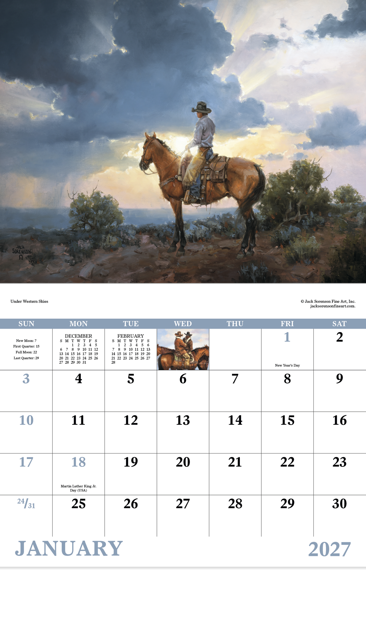 Western Frontier - Stapled Calendar