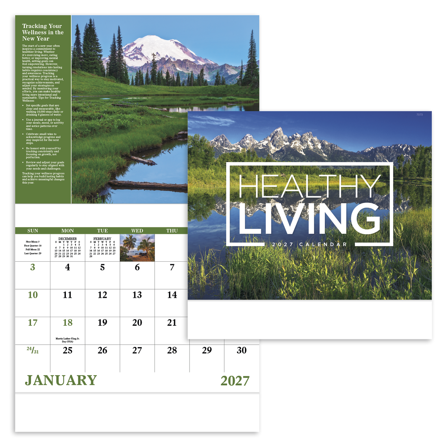 Healthy Living - Stapled Calendar