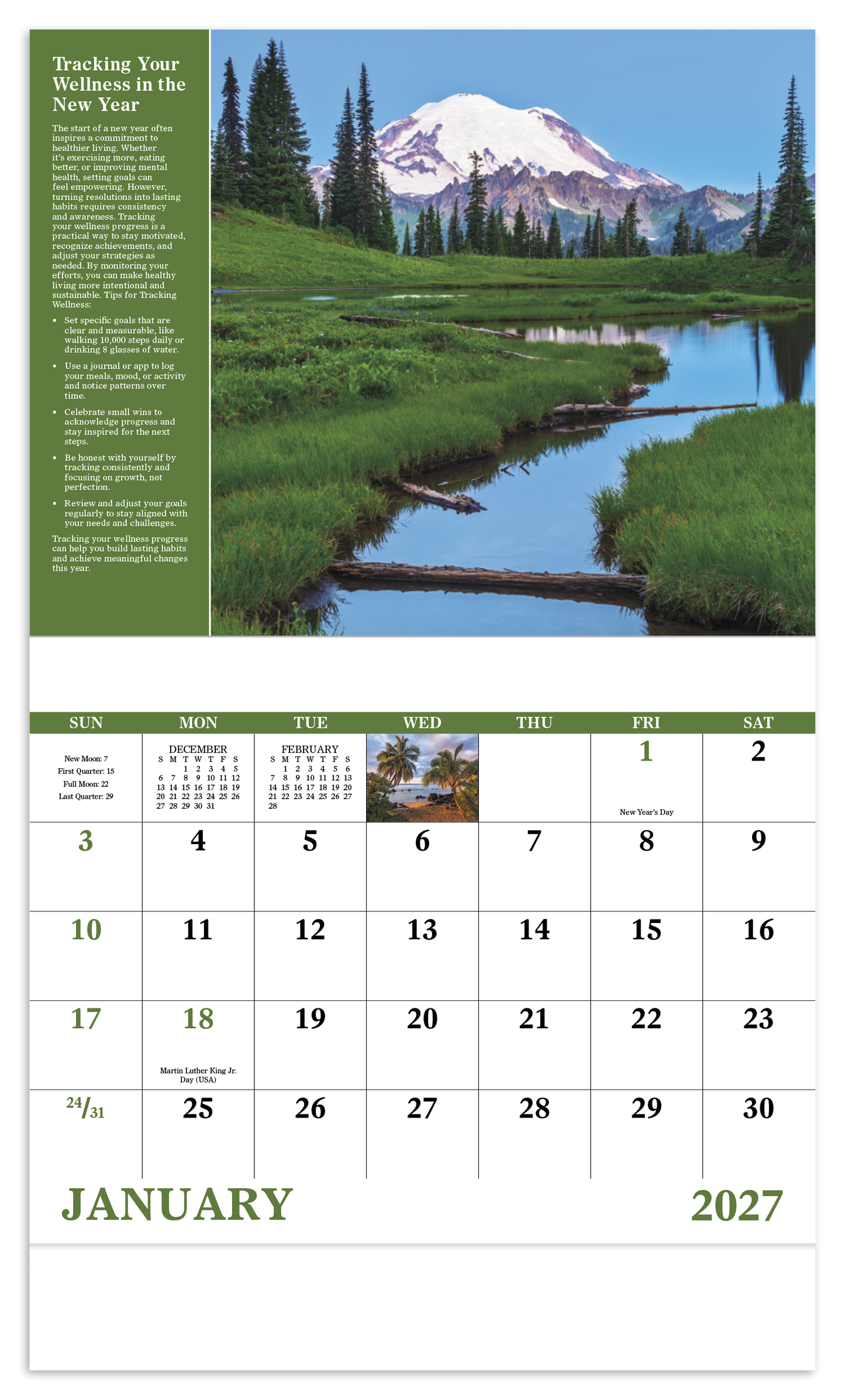 Healthy Living - Stapled Calendar