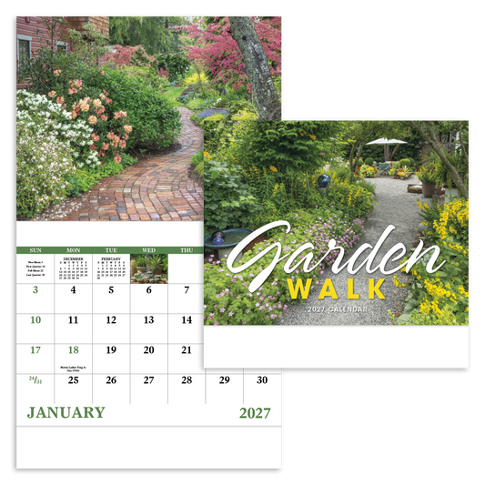 Custom logo Garden Walk - Stapled Calendar