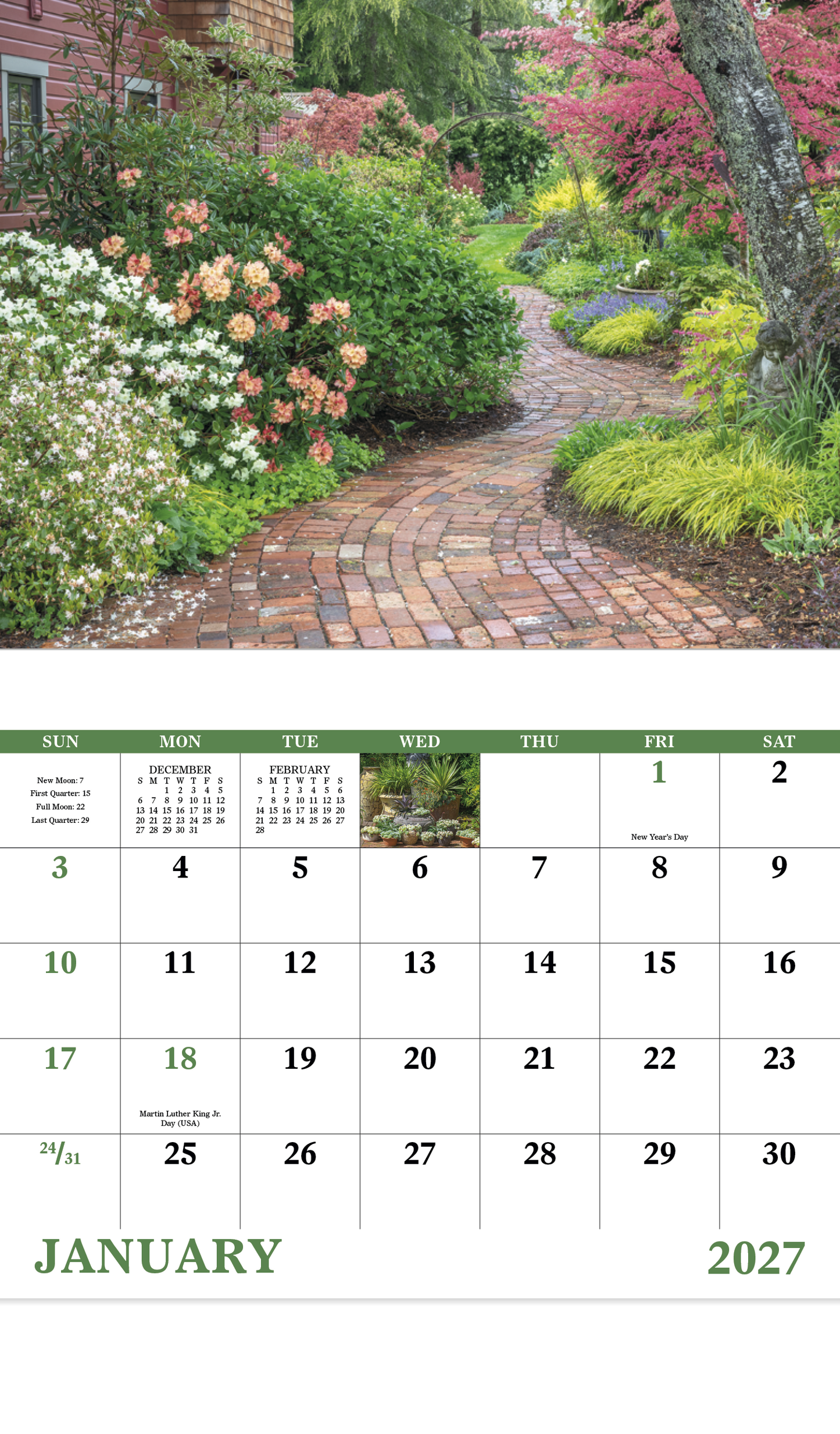Garden Walk - Stapled Calendar