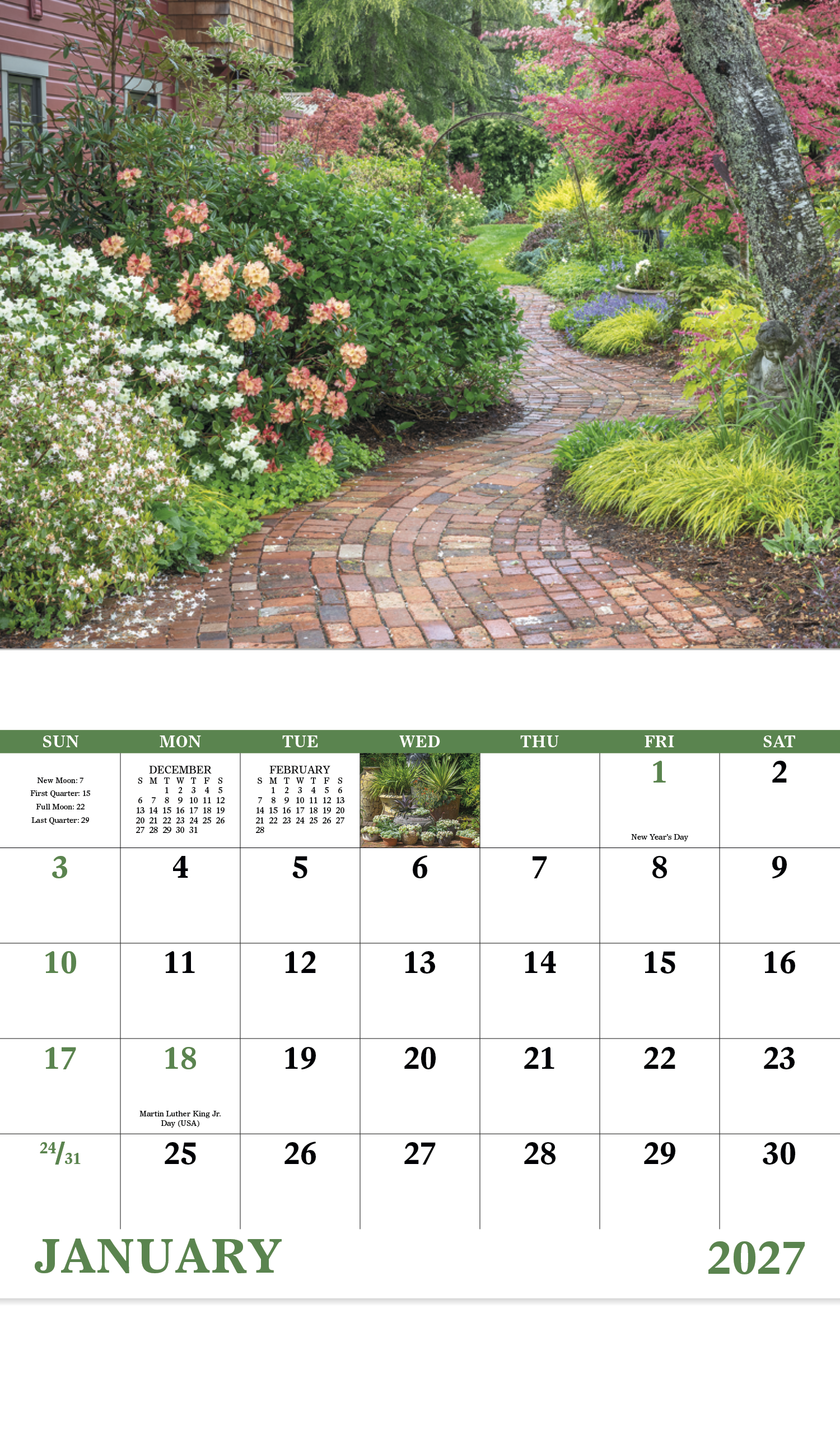 Garden Walk - Stapled Calendar
