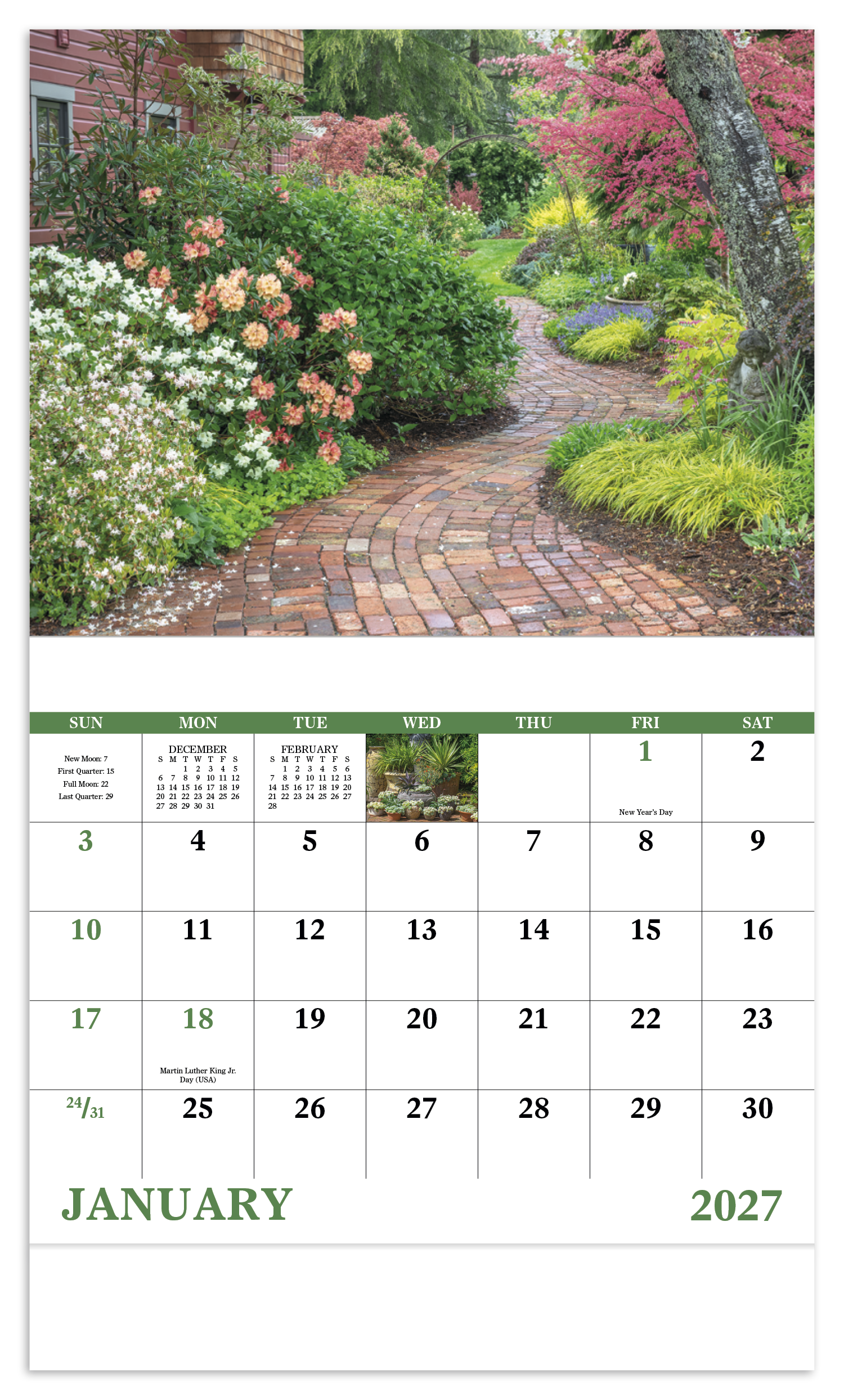Garden Walk - Stapled Calendar