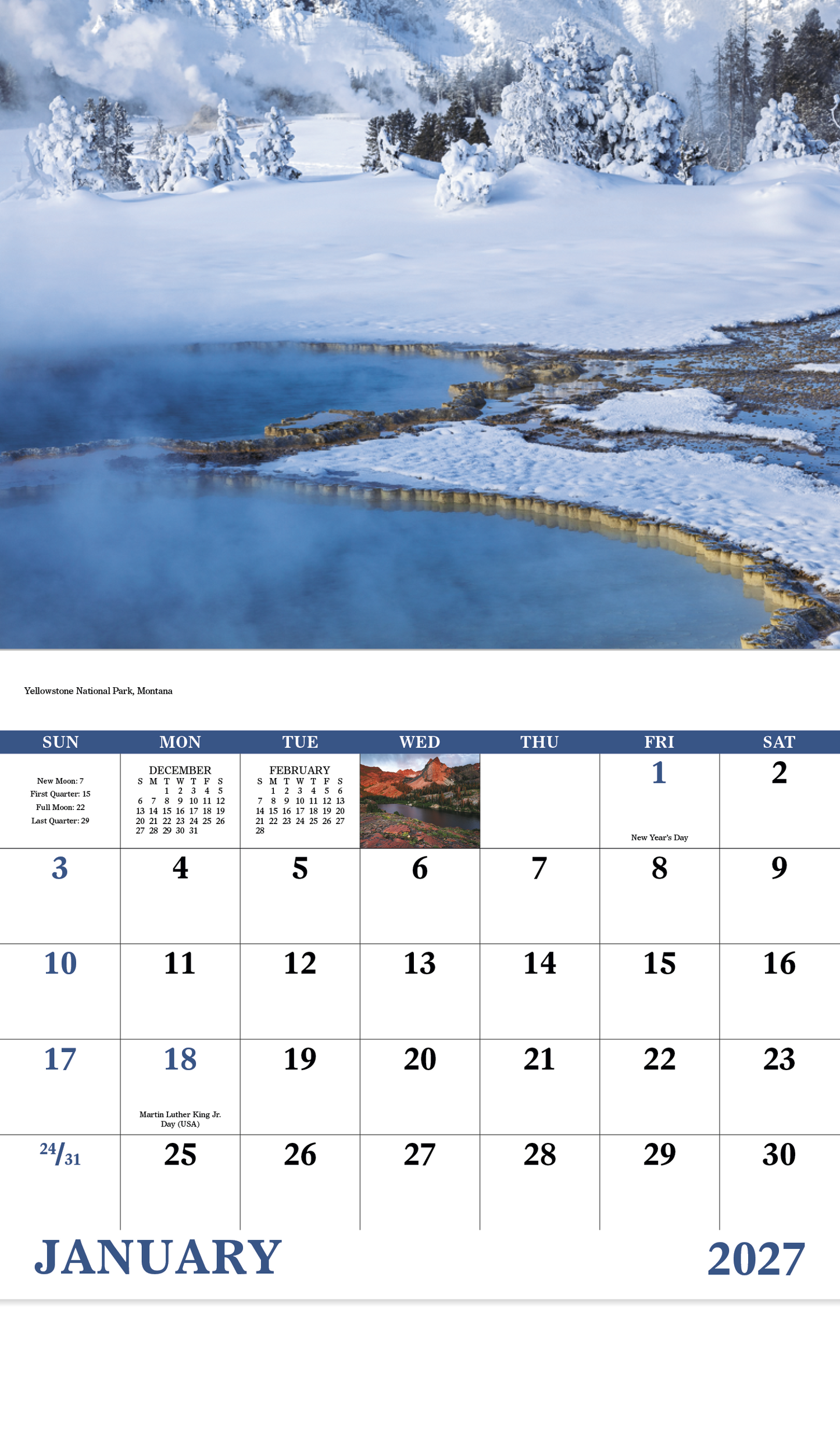 Rocky Mountains - Stapled Calendar