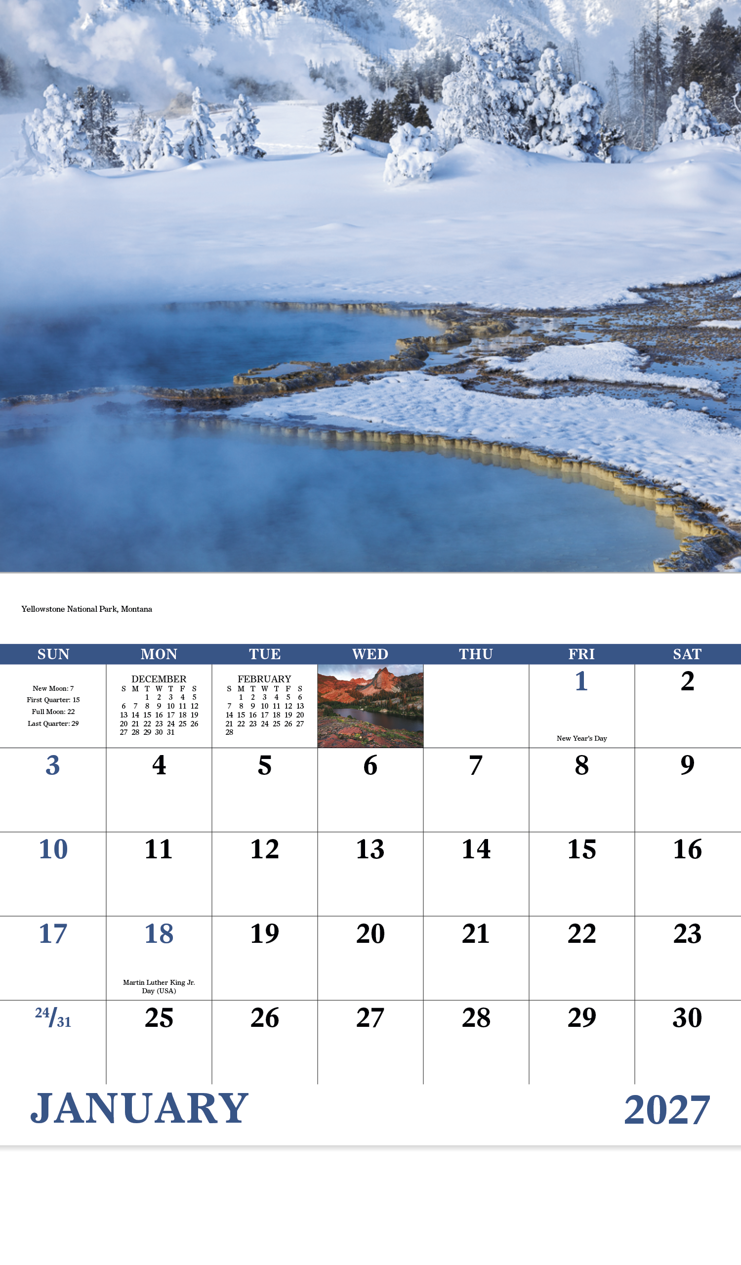 Rocky Mountains - Stapled Calendar