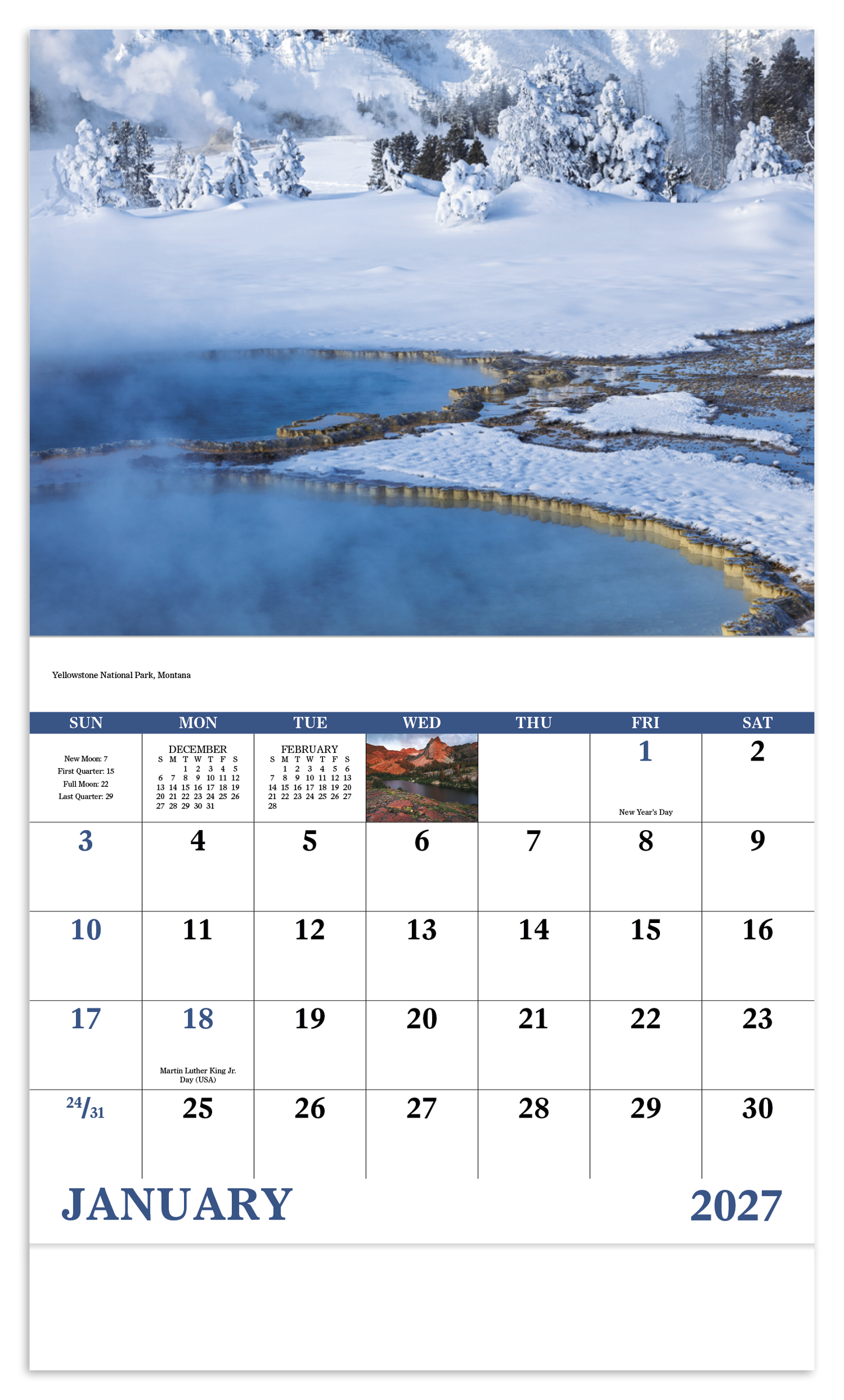 Rocky Mountains - Stapled Calendar