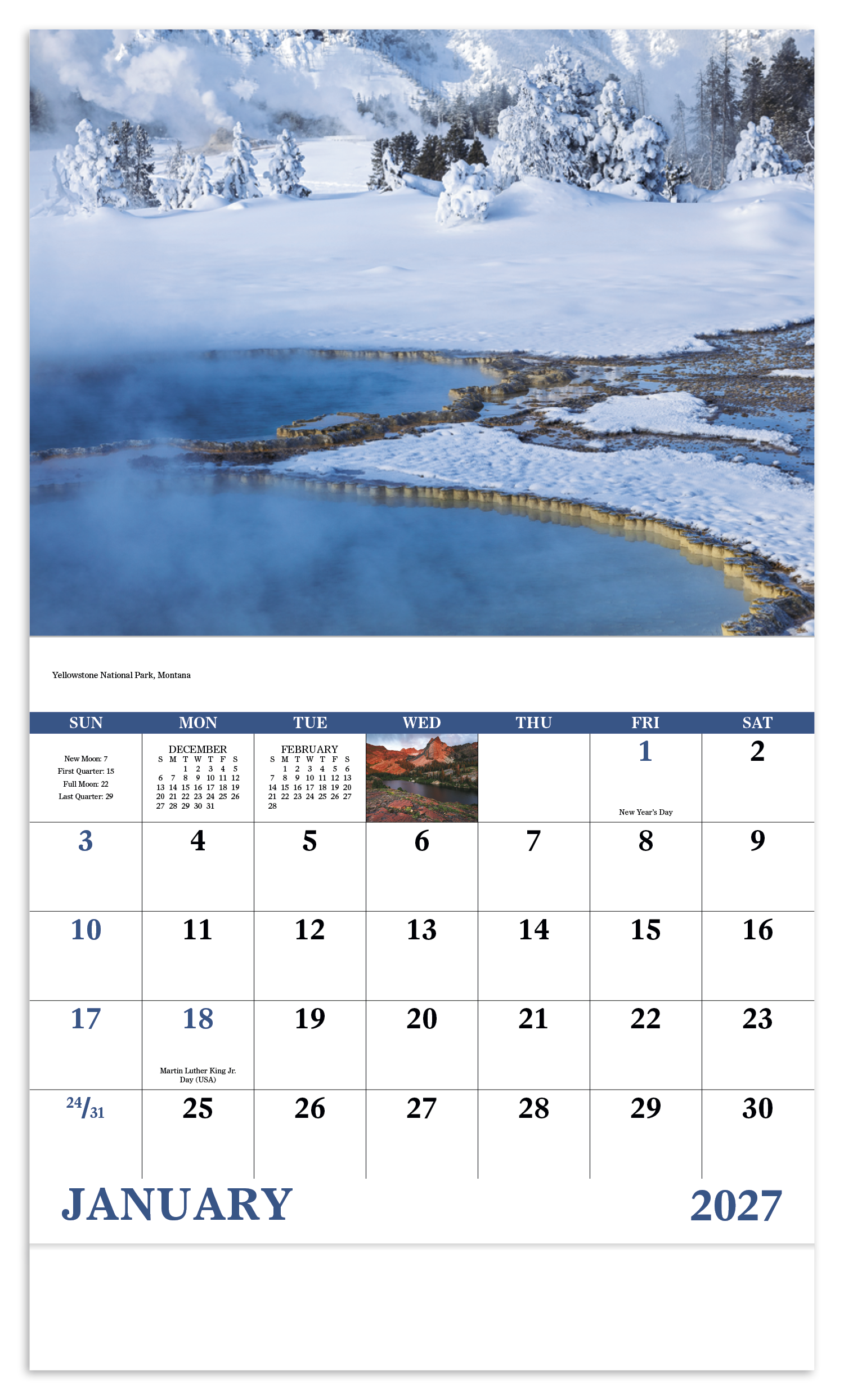 Rocky Mountains - Stapled Calendar