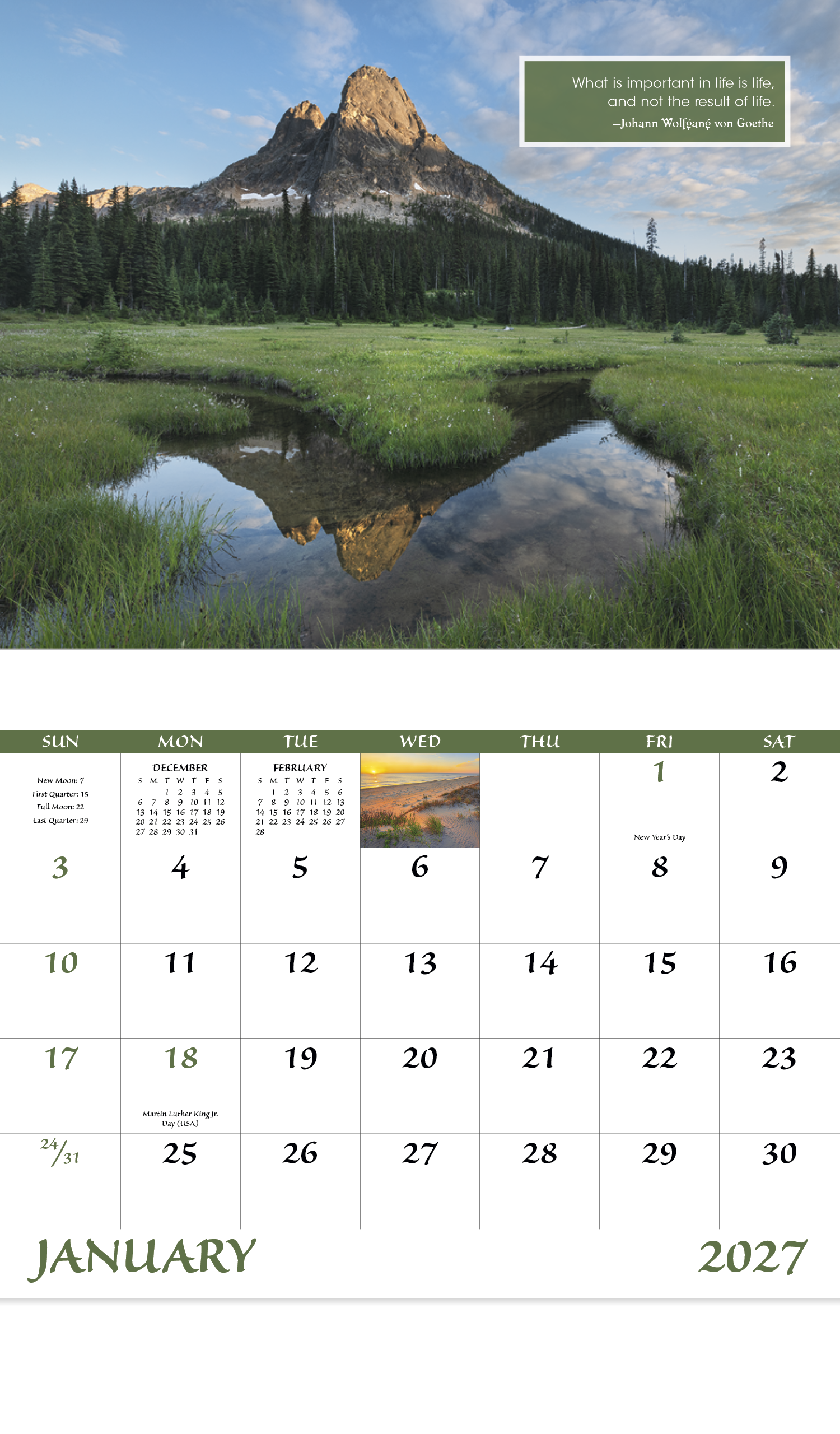 Inspirations for Life - Stapled Calendar