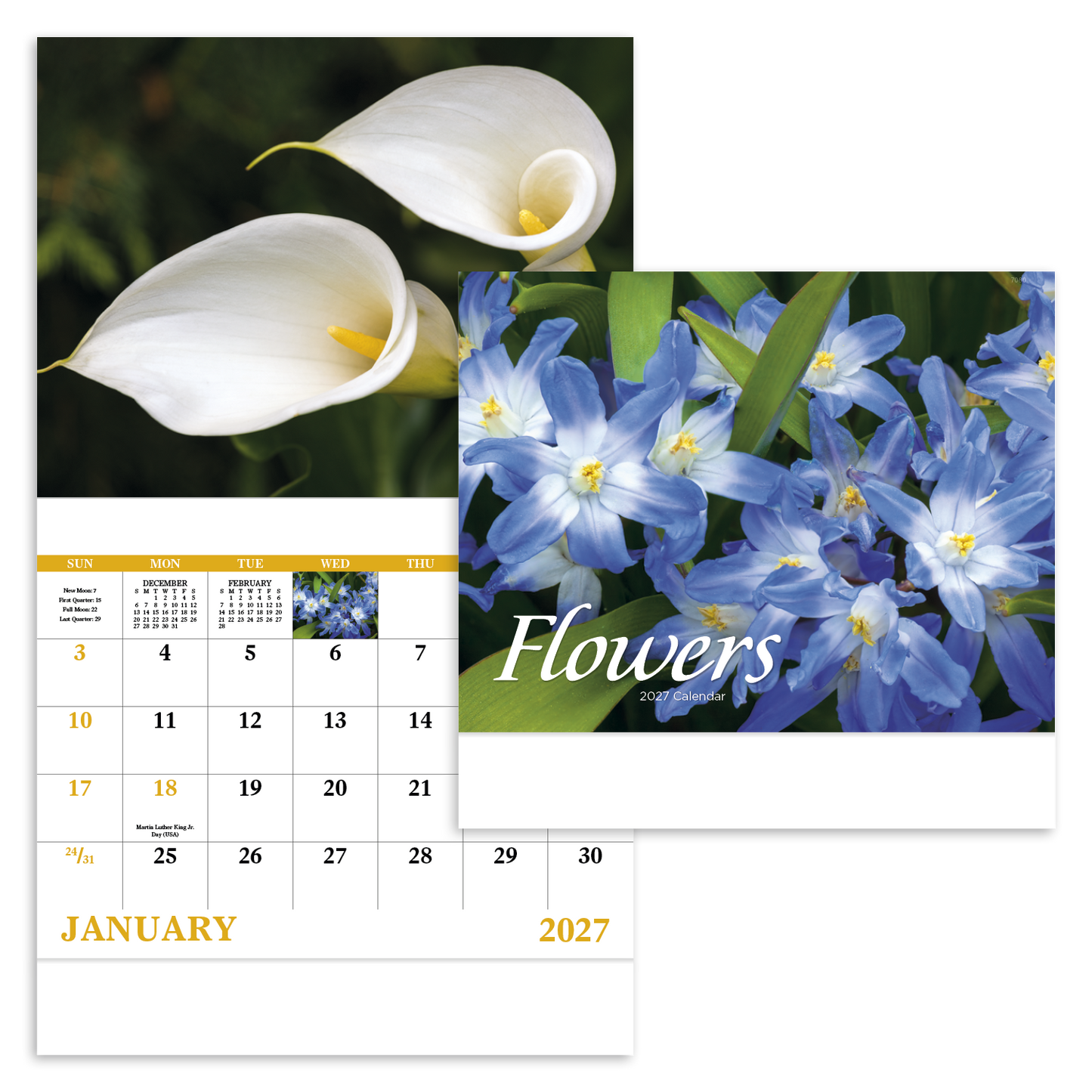 Flowers - Stapled Calendar