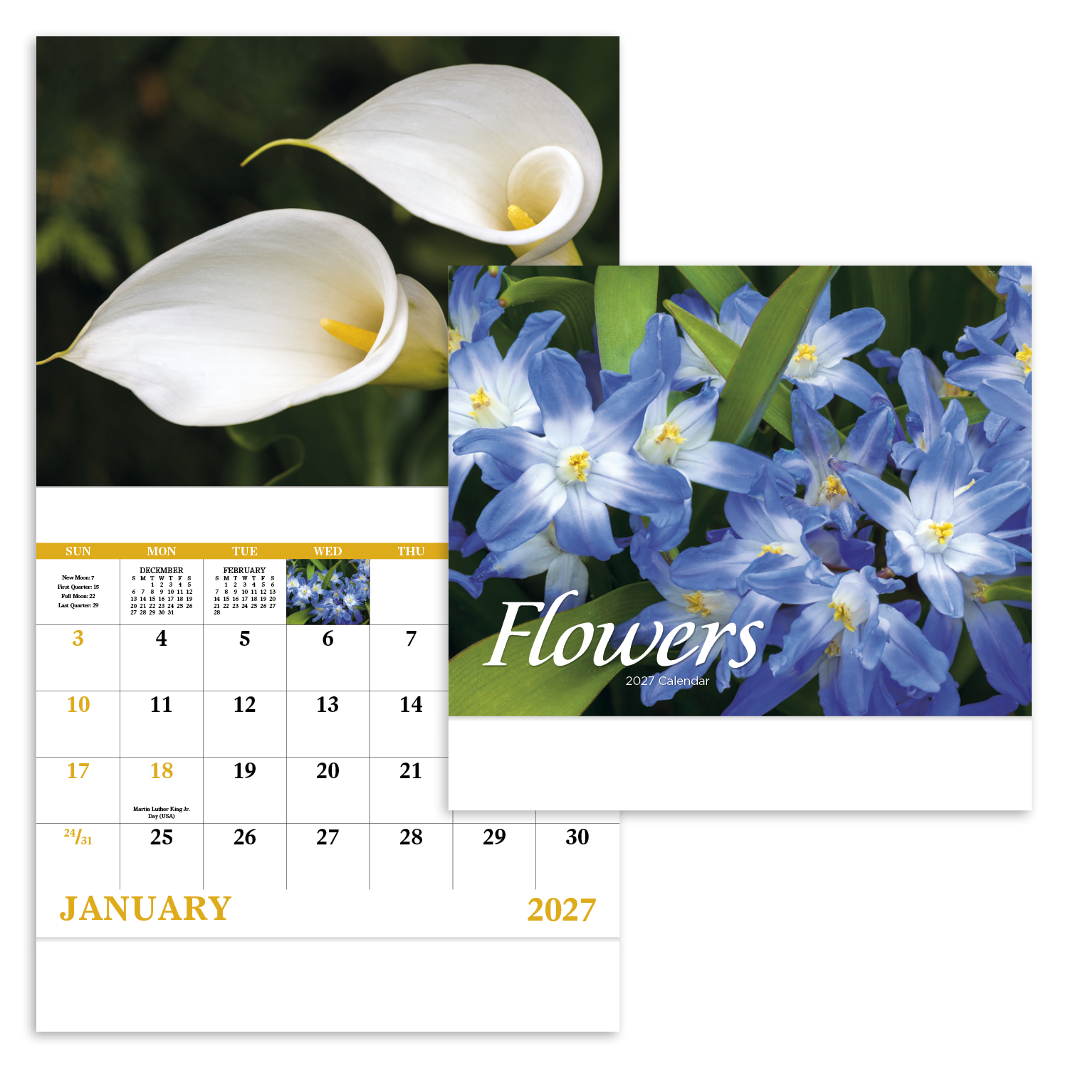 Flowers - Stapled Calendar