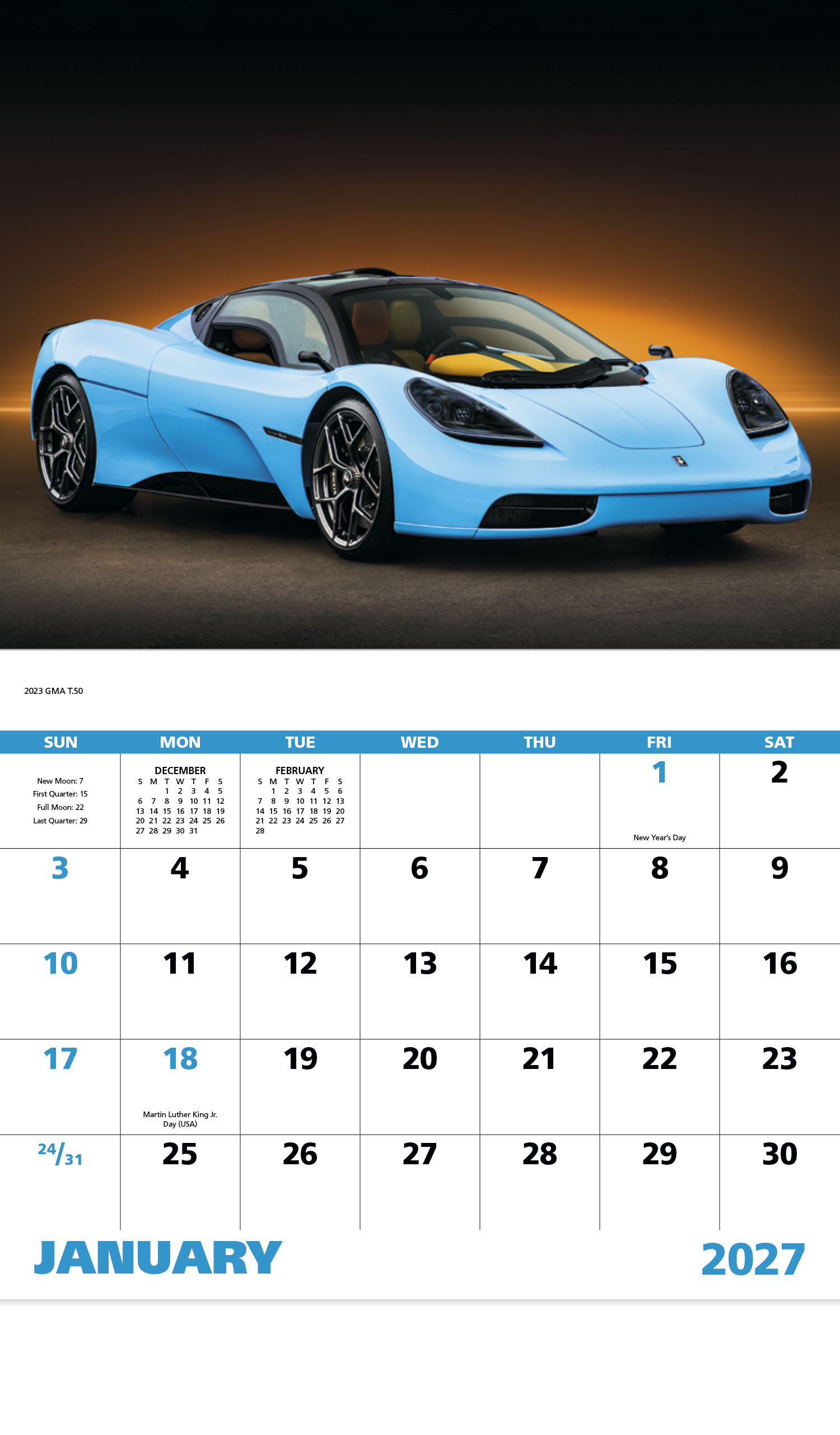 Exotic Sports Cars - Stapled Calendar