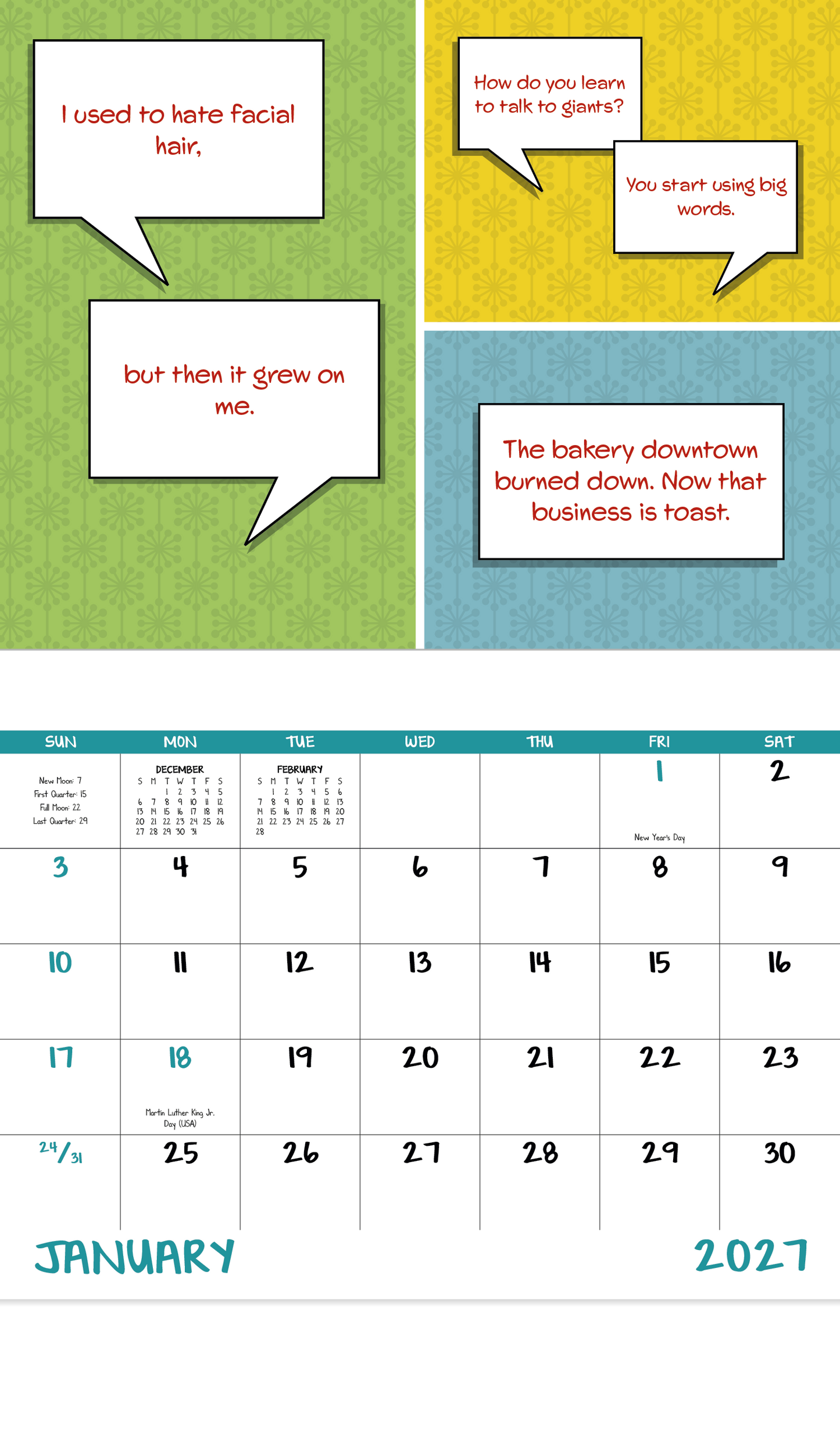 Dad Jokes - Stapled Calendar