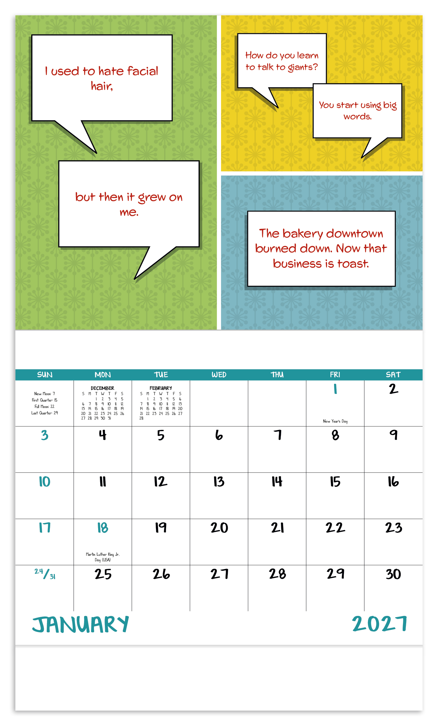 Dad Jokes - Stapled Calendar