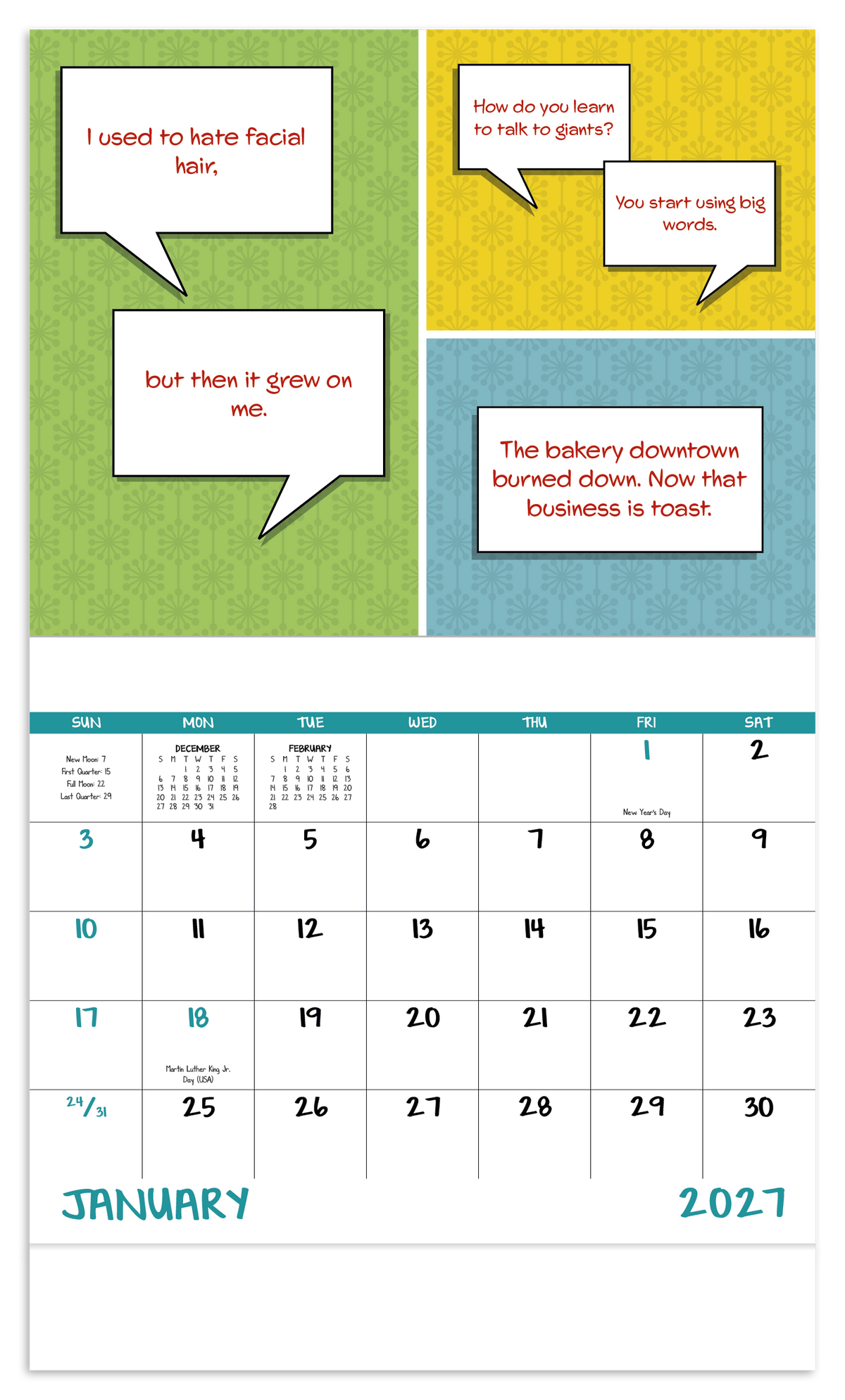 Custom logo Dad Jokes - Stapled Calendar