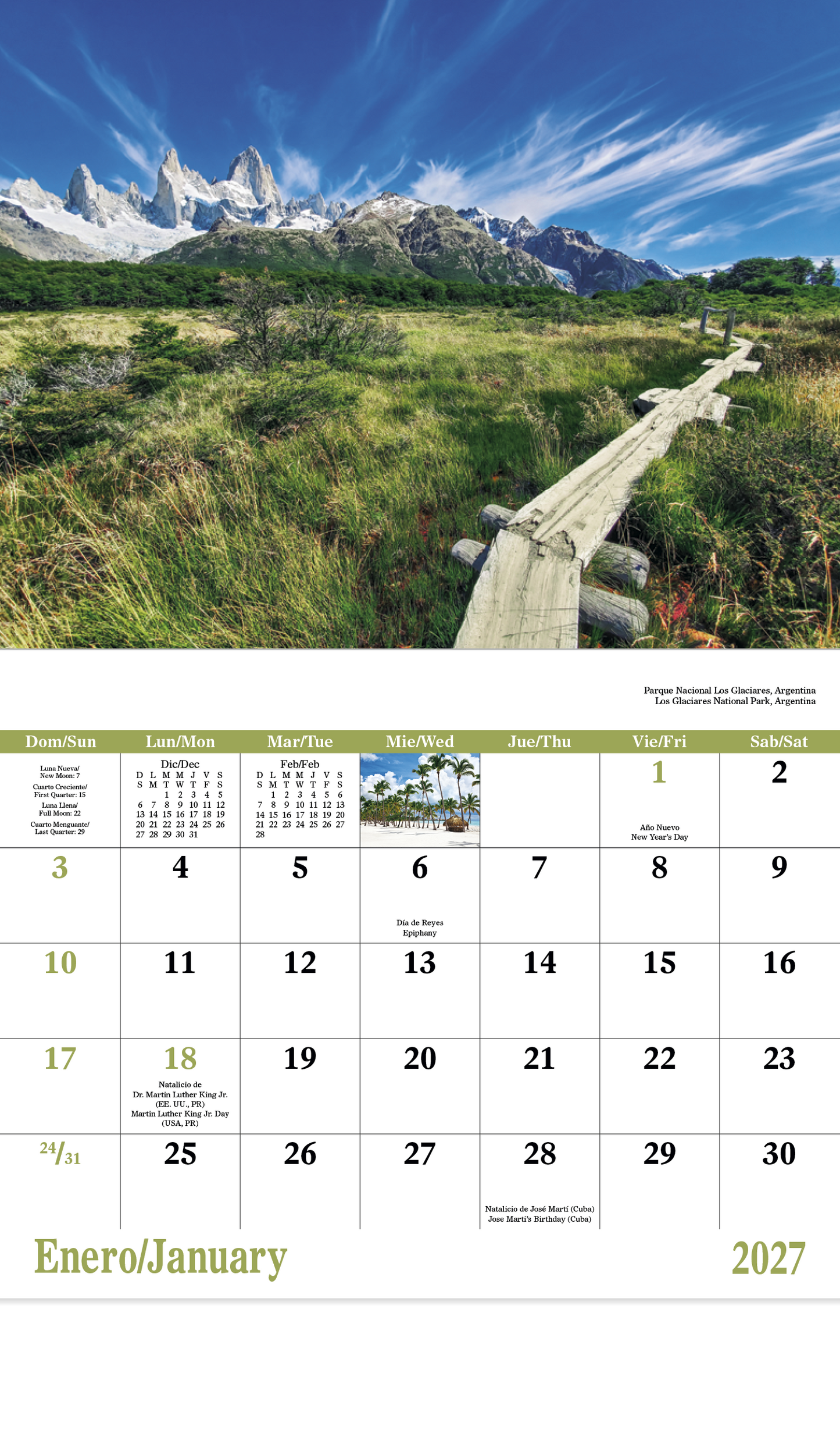Latinoamerica en Paisajes - Stapled Calendar