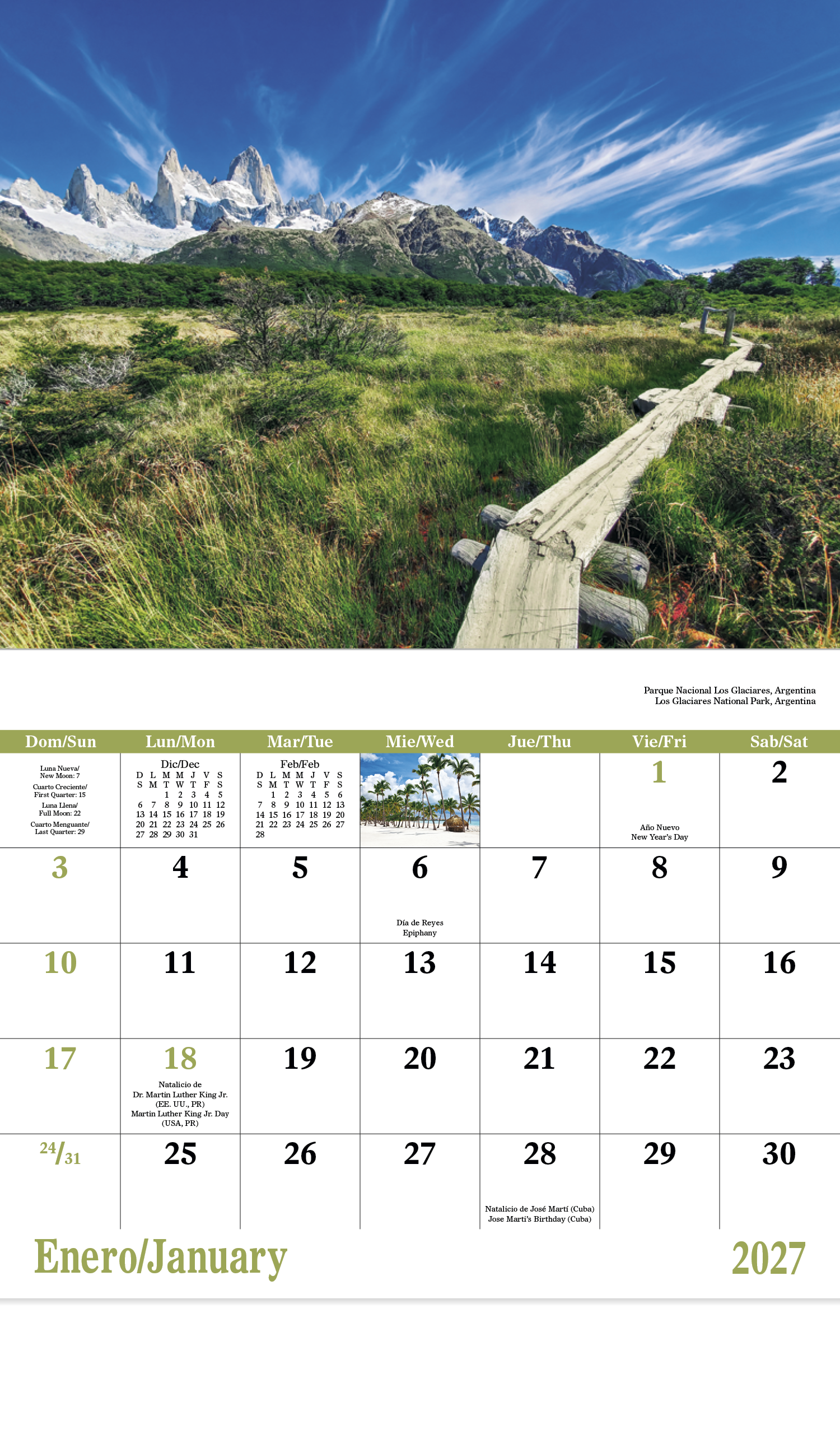 Latinoamerica en Paisajes - Stapled Calendar