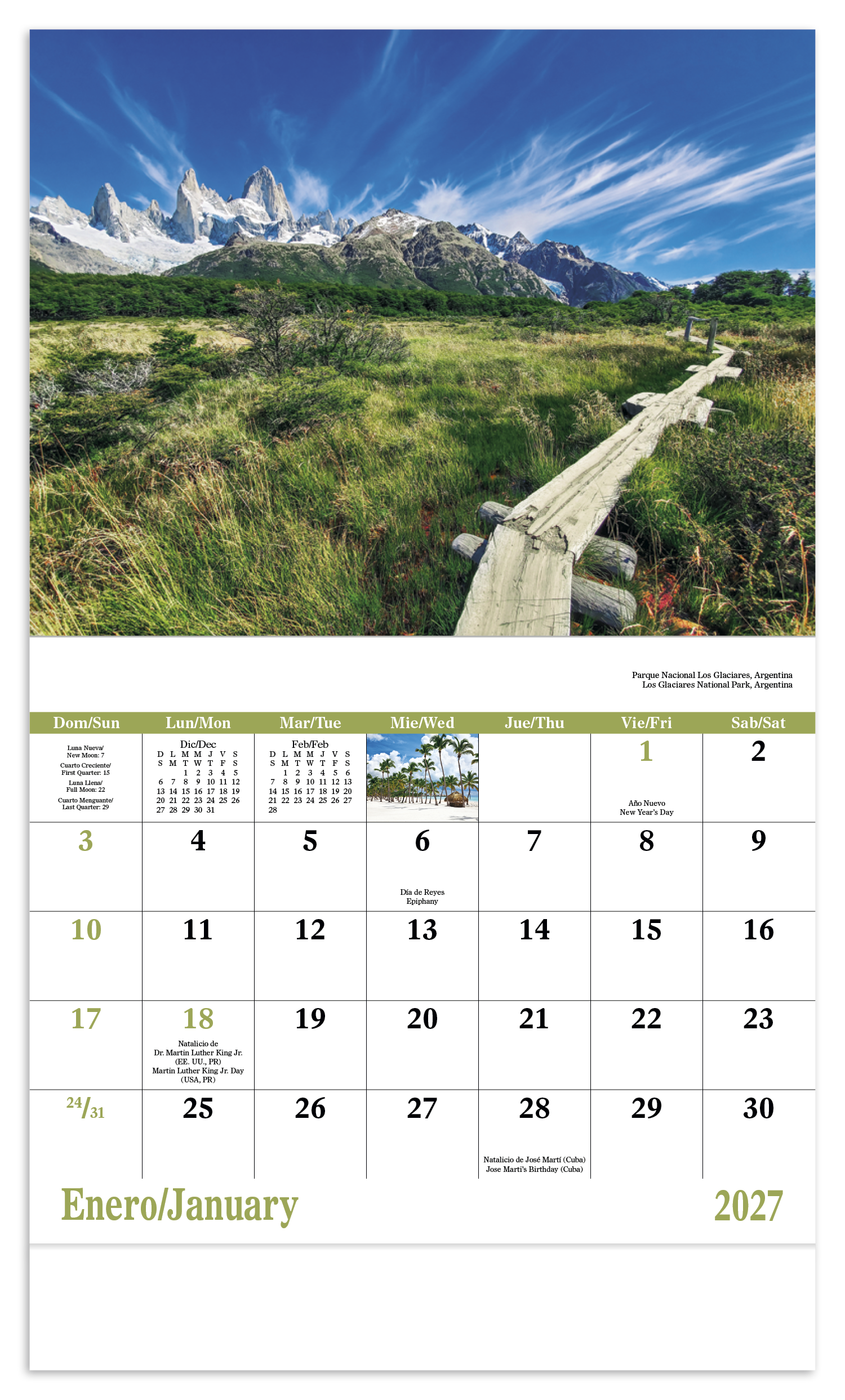 Latinoamerica en Paisajes - Stapled Calendar