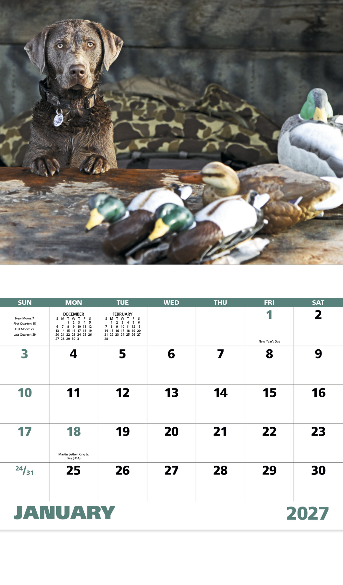 Custom logo Sporting Dogs - Stapled Calendar