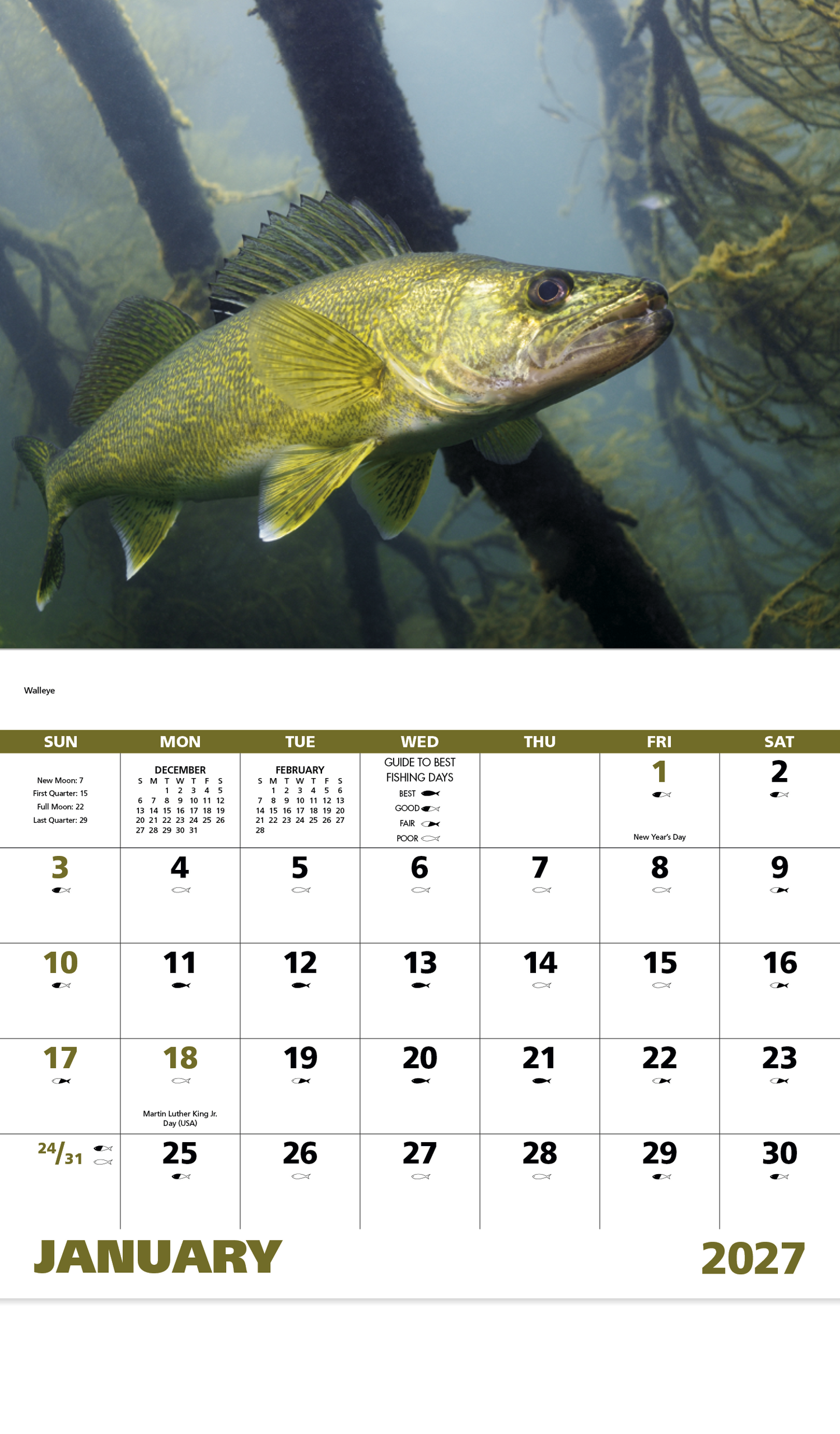 Fishing - Stapled Calendar