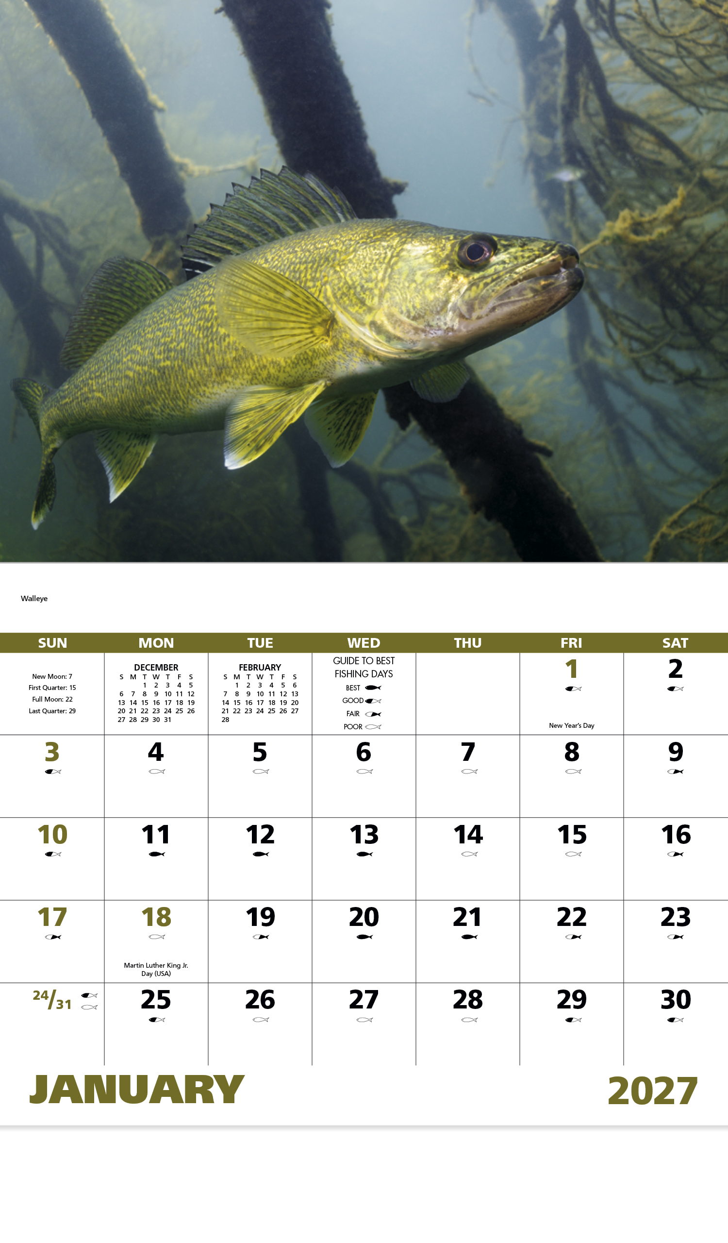 Fishing - Stapled Calendar