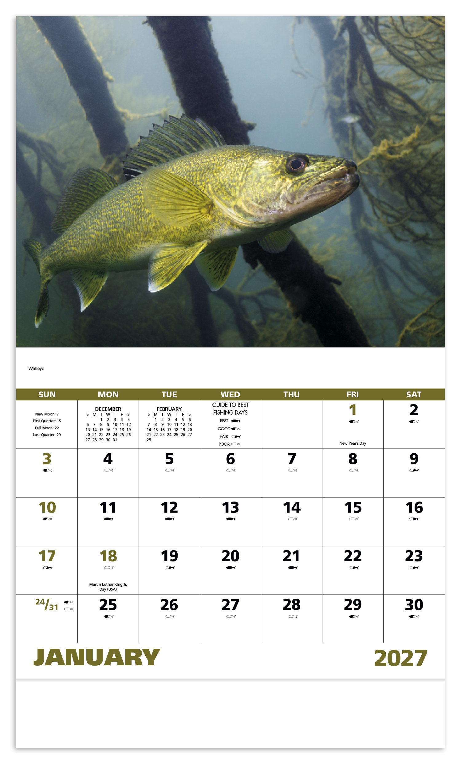 Fishing - Stapled Calendar
