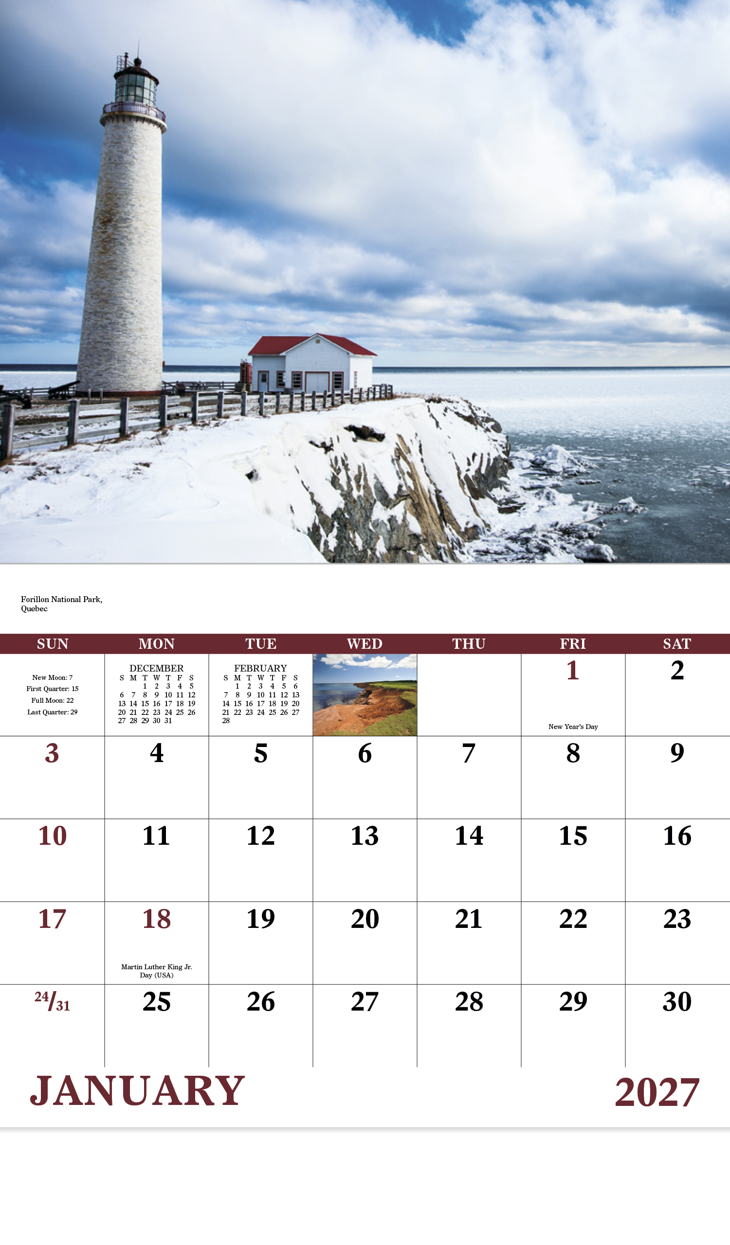 Canadian National Parks - Stapled Calendar