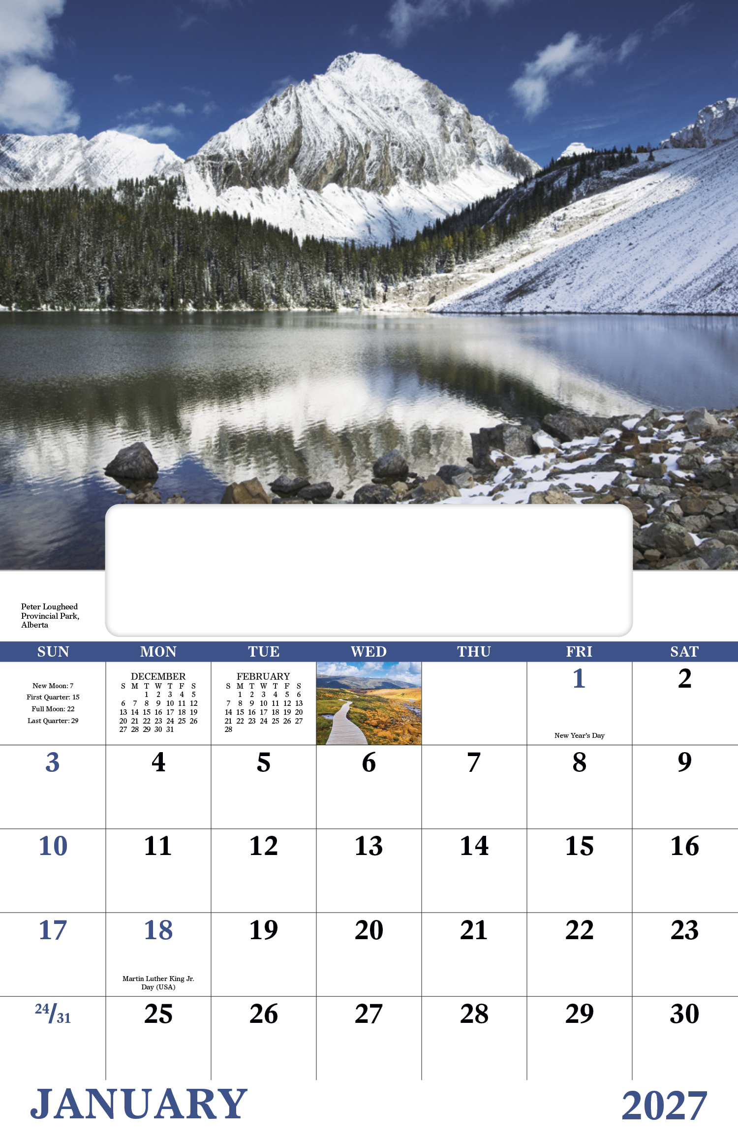 Scenic Canada - Window Calendar