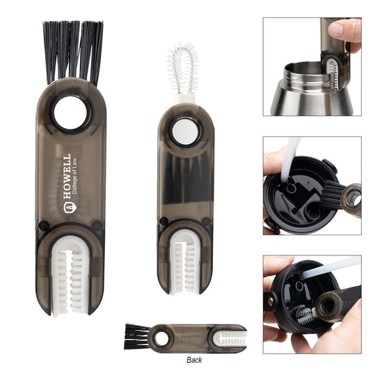 Custom logo 3-In-1 Cup Lid Cleaning Brush Set