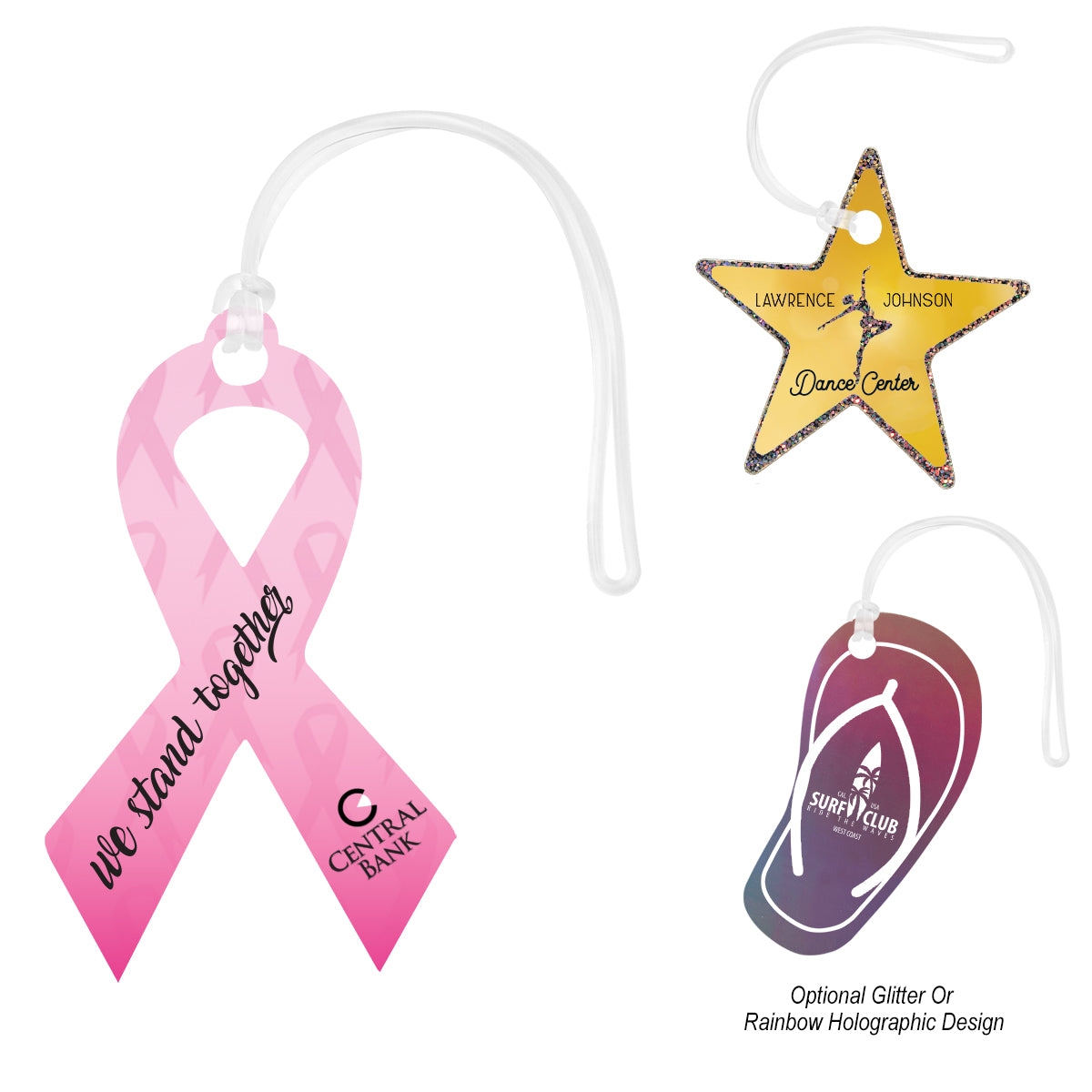 Custom Shape Acrylic Luggage Tag - Up To 9 Sq. In.