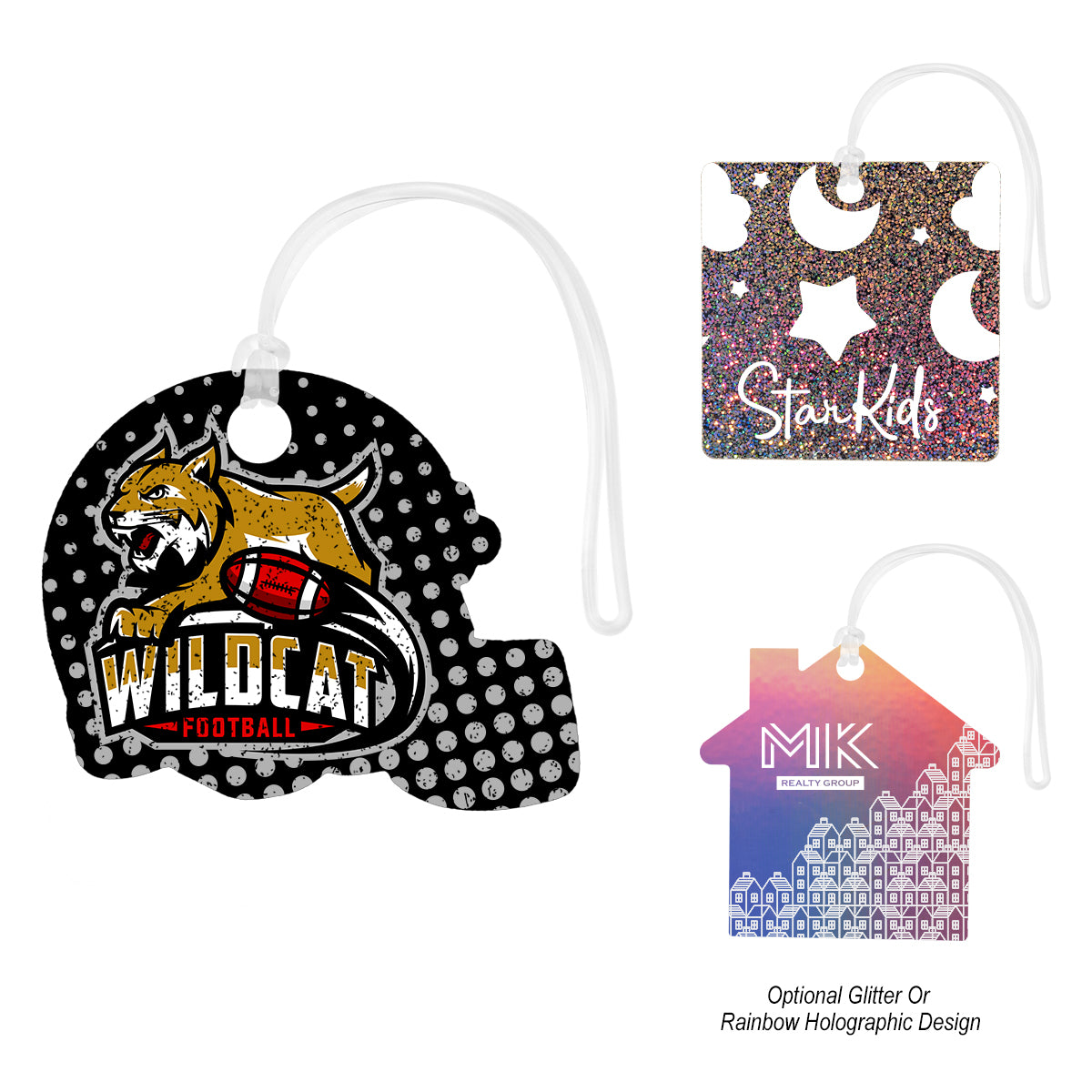 Custom Shape Acrylic Luggage Tag - Up To 6 Sq. In.
